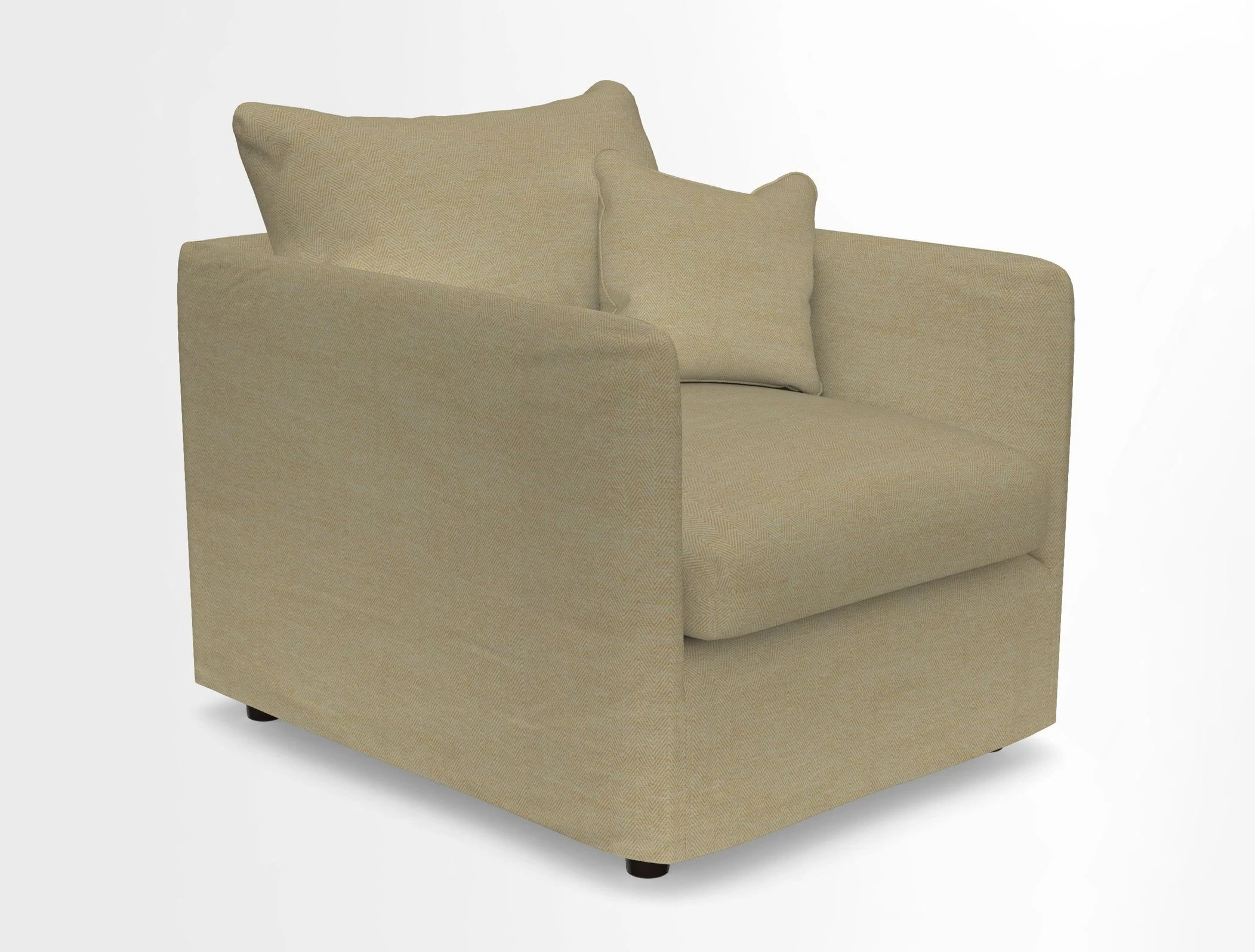 Madehurst Chair in Two Tone Plain Biscuit. Loose cover option available