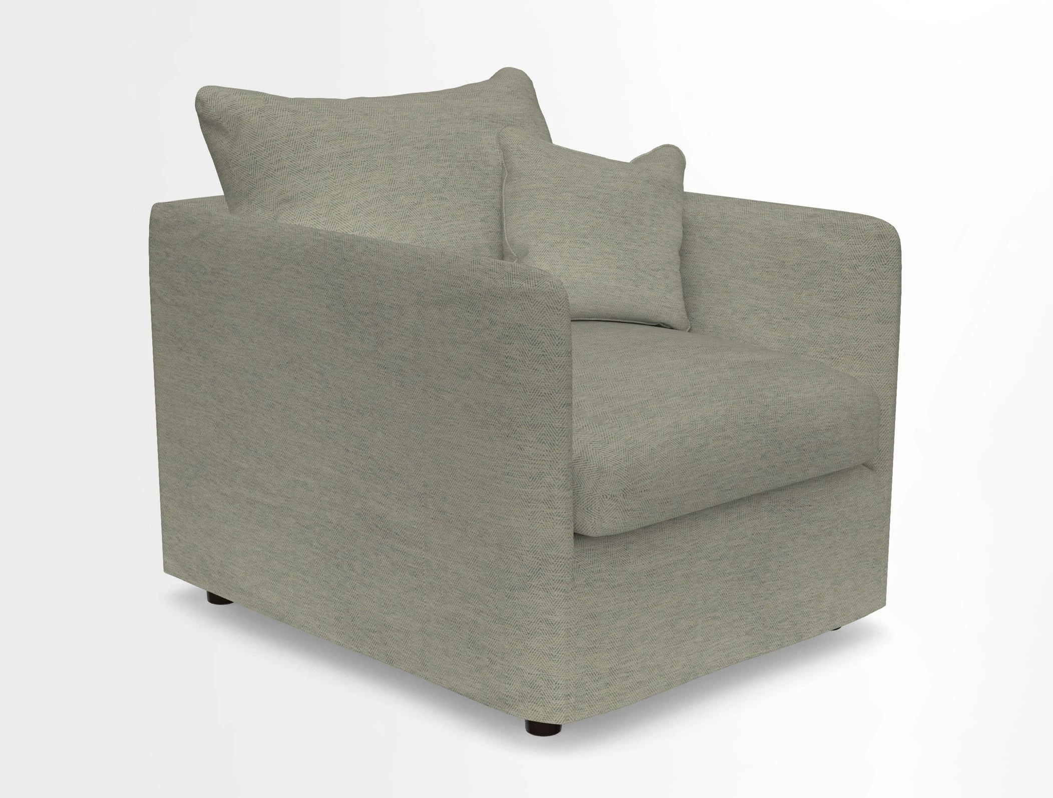 Madehurst Chair in Two Tone Plain Biscuit. Loose cover option available