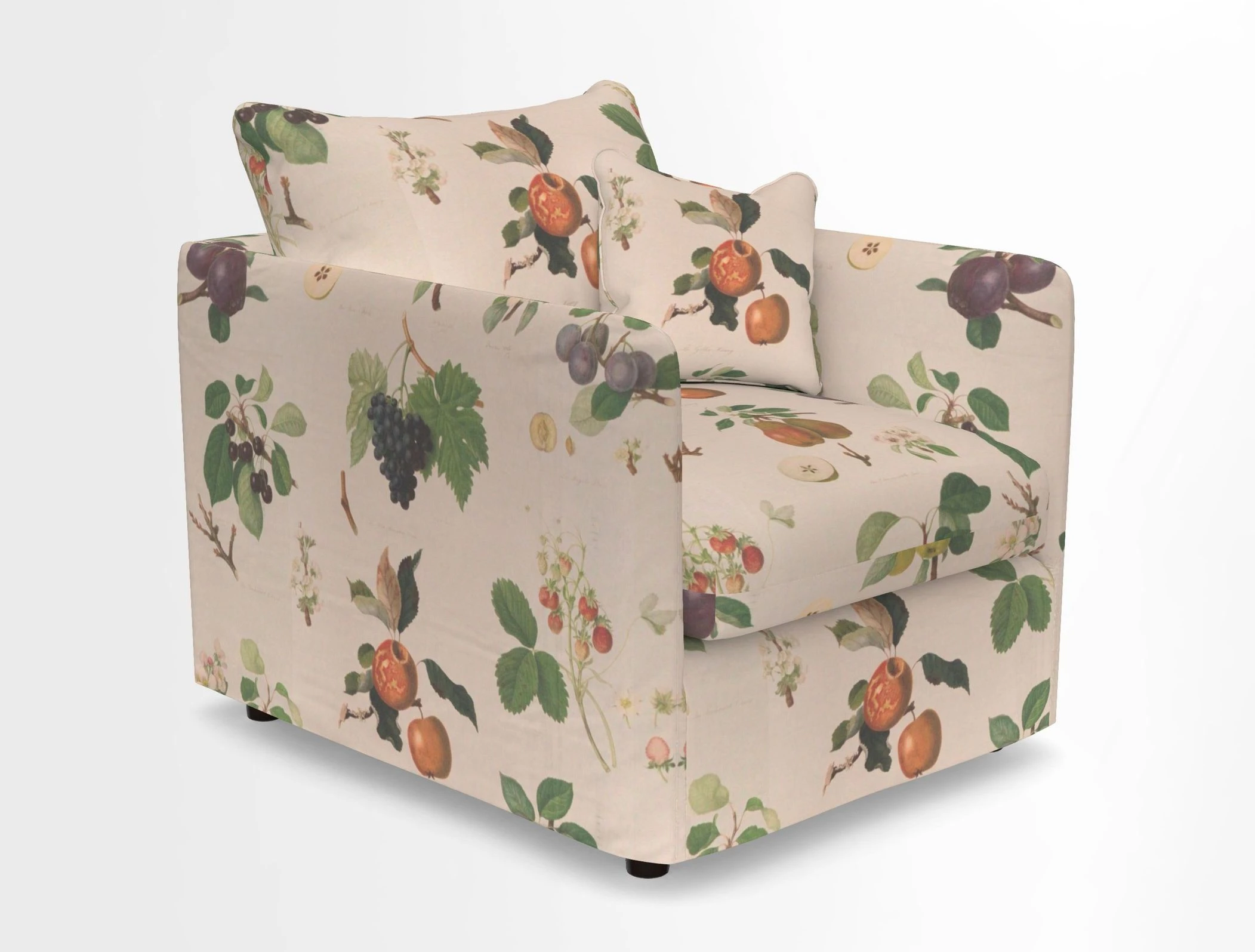 Madehurst Chair in Two Tone Plain Biscuit. Loose cover option available