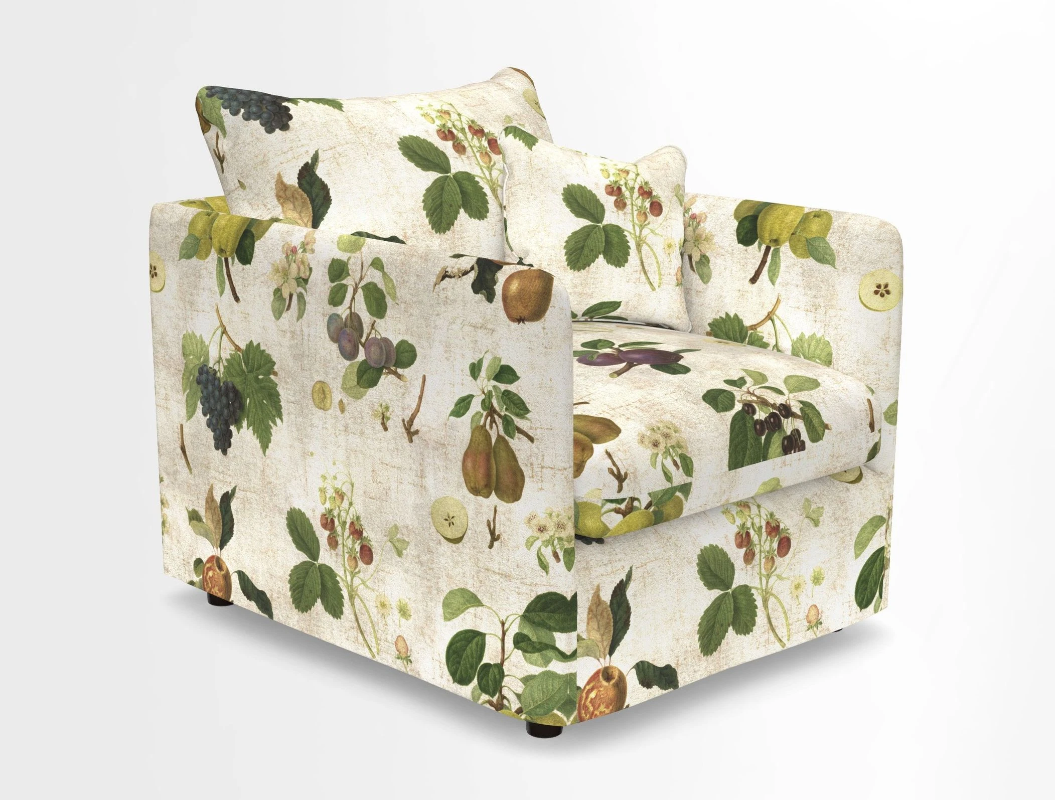 Madehurst Chair in Two Tone Plain Biscuit. Loose cover option available
