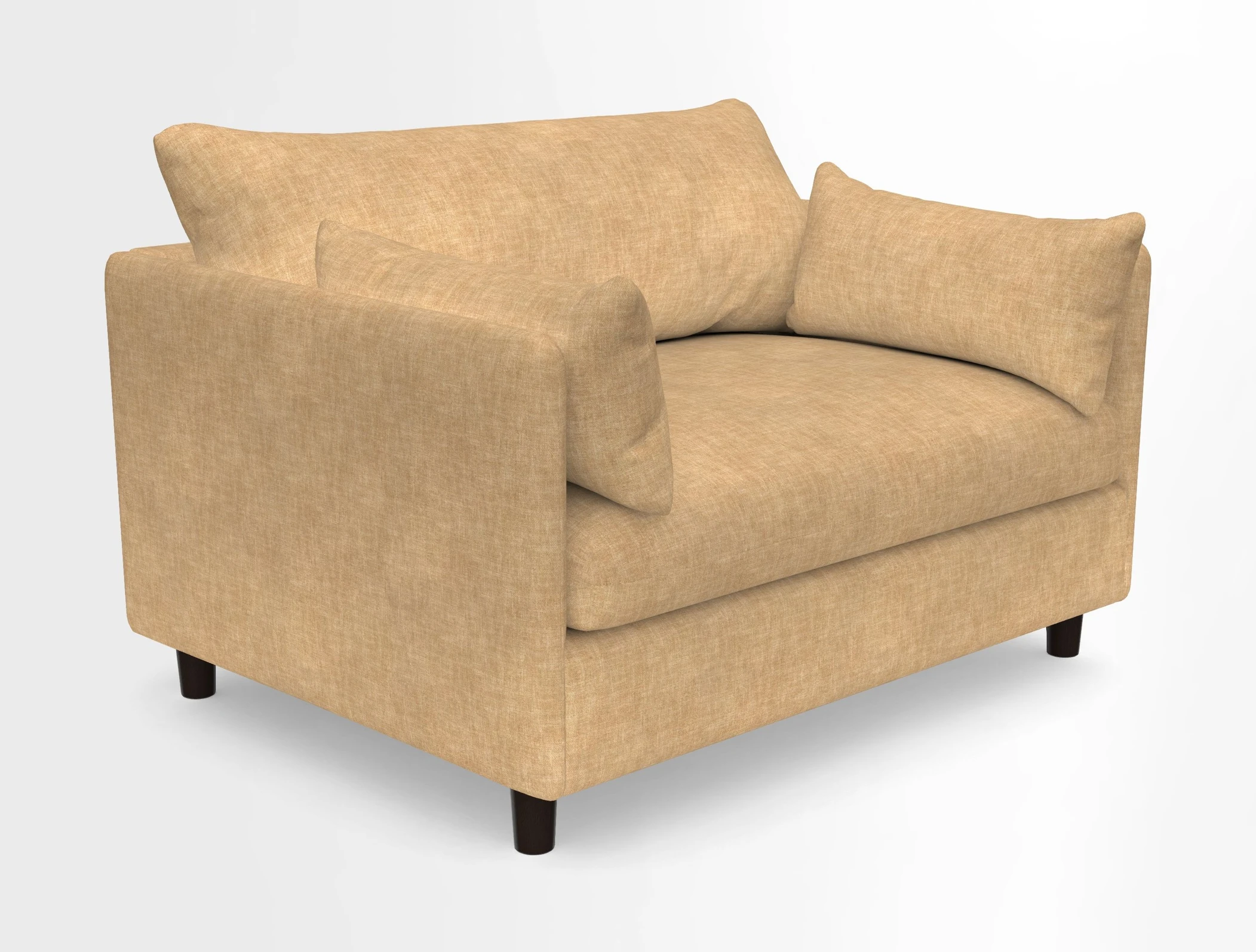 Madehurst Snuggler in Two Tone Plain Biscuit. Loose cover option available