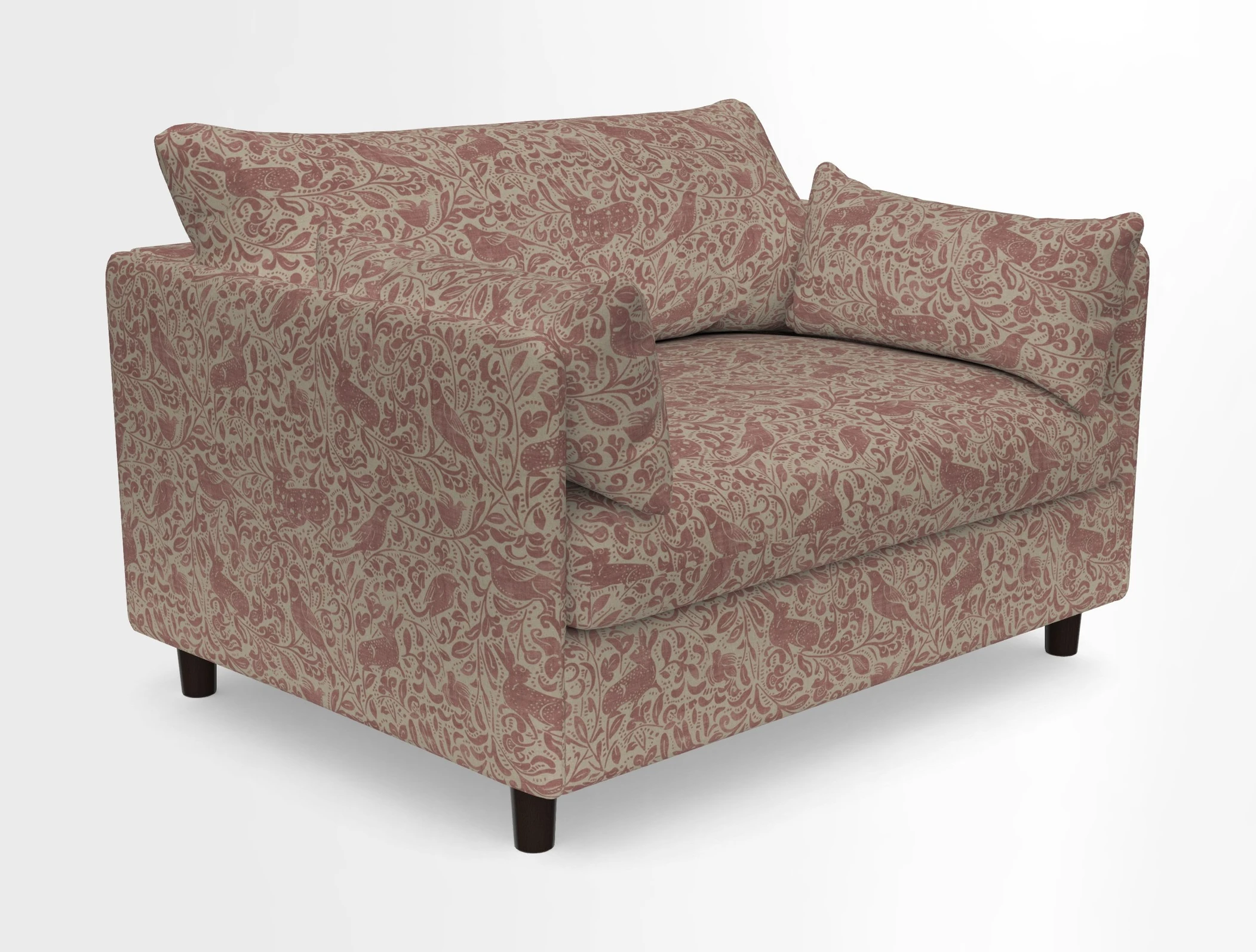 Madehurst Snuggler in Two Tone Plain Biscuit. Loose cover option available