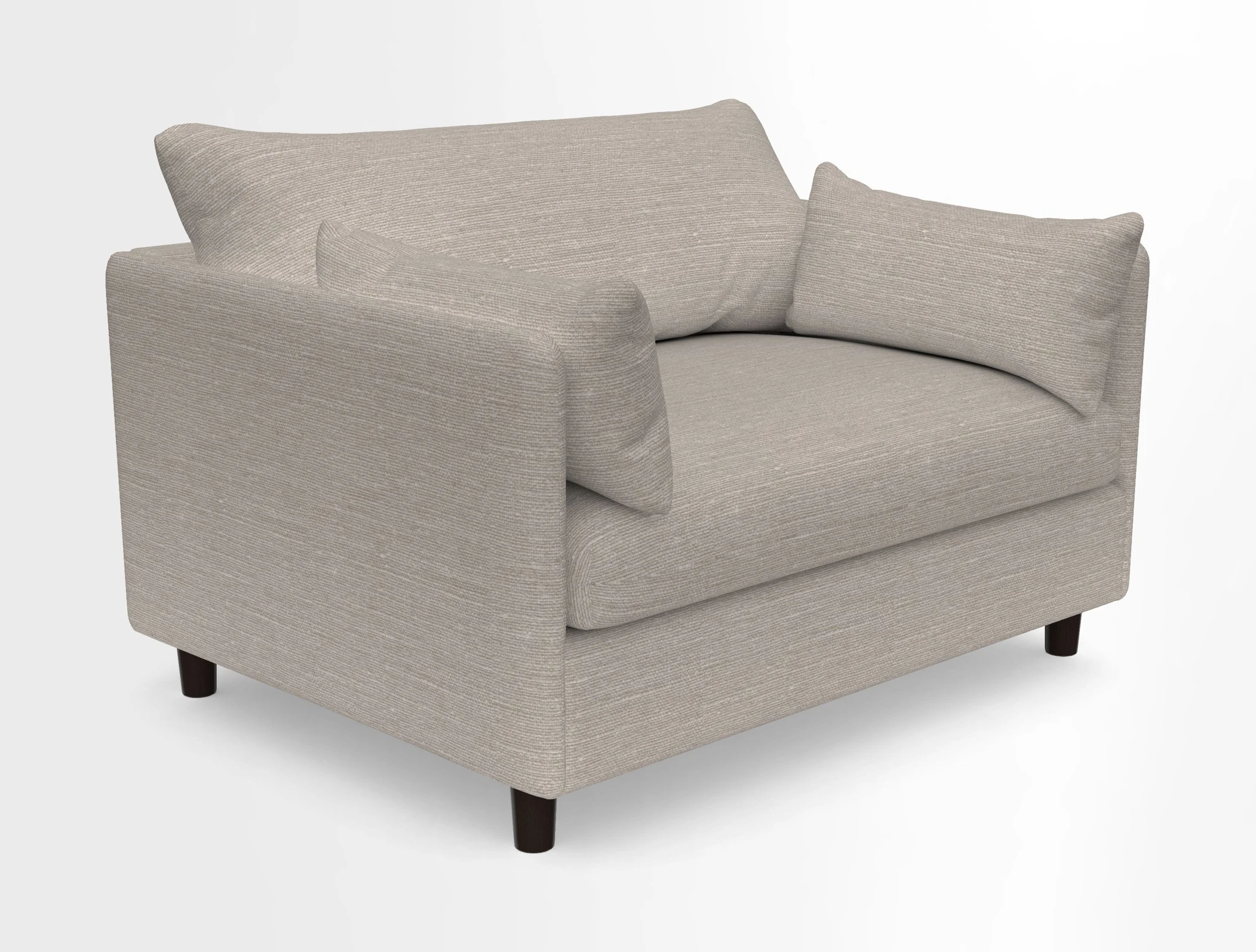 Madehurst Snuggler in Two Tone Plain Biscuit. Loose cover option available