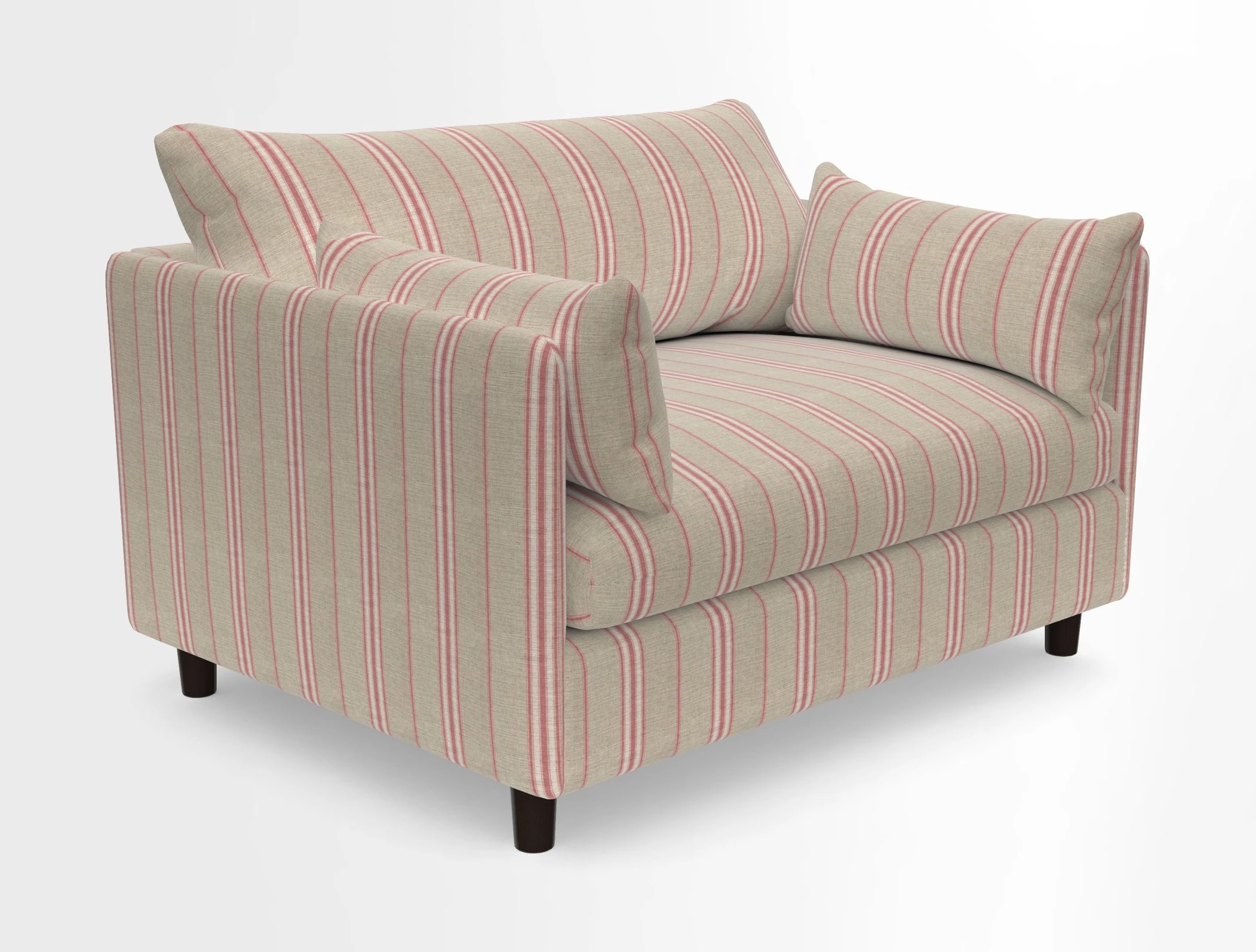 Madehurst Snuggler in Two Tone Plain Biscuit. Loose cover option available