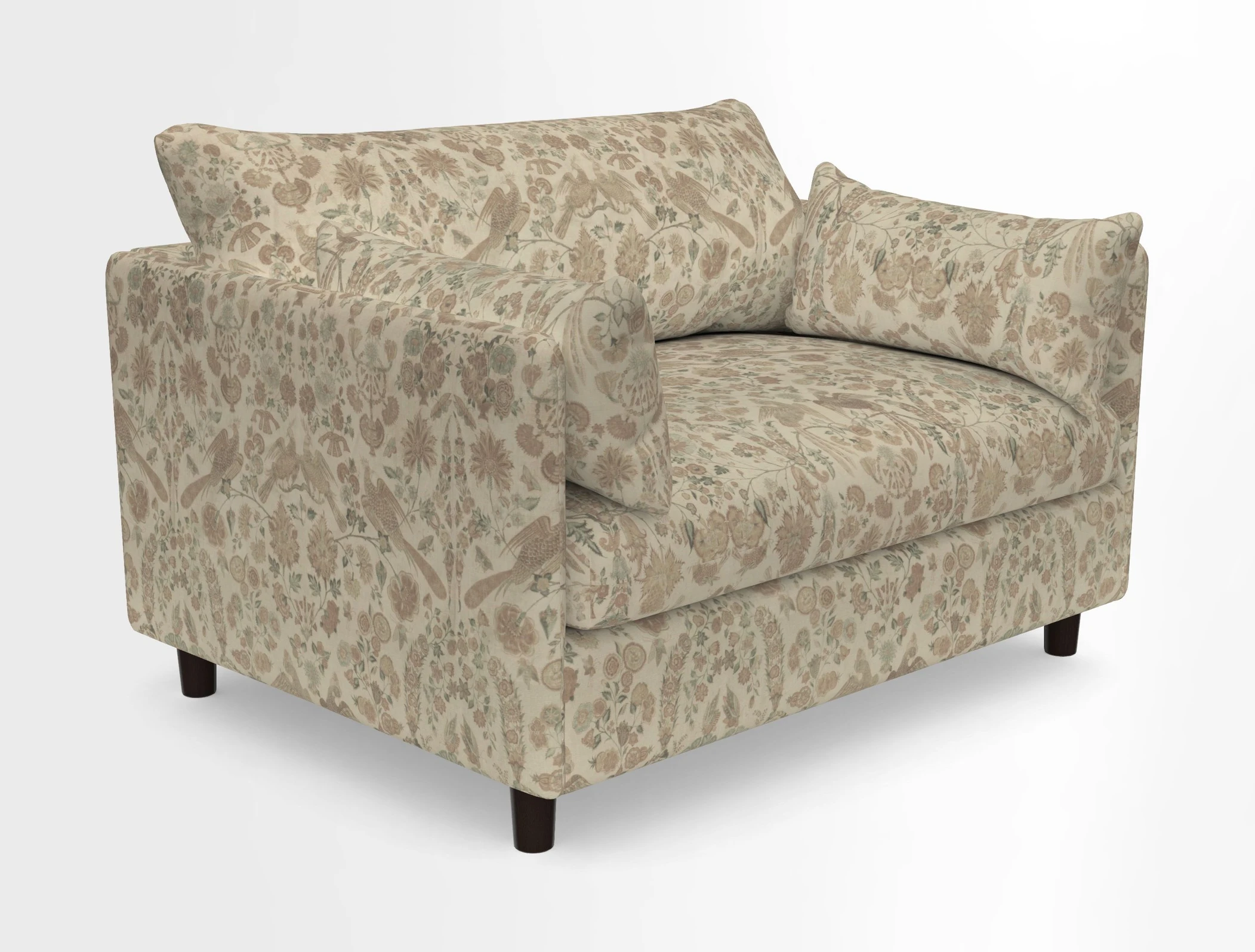 Madehurst Snuggler in Two Tone Plain Biscuit. Loose cover option available