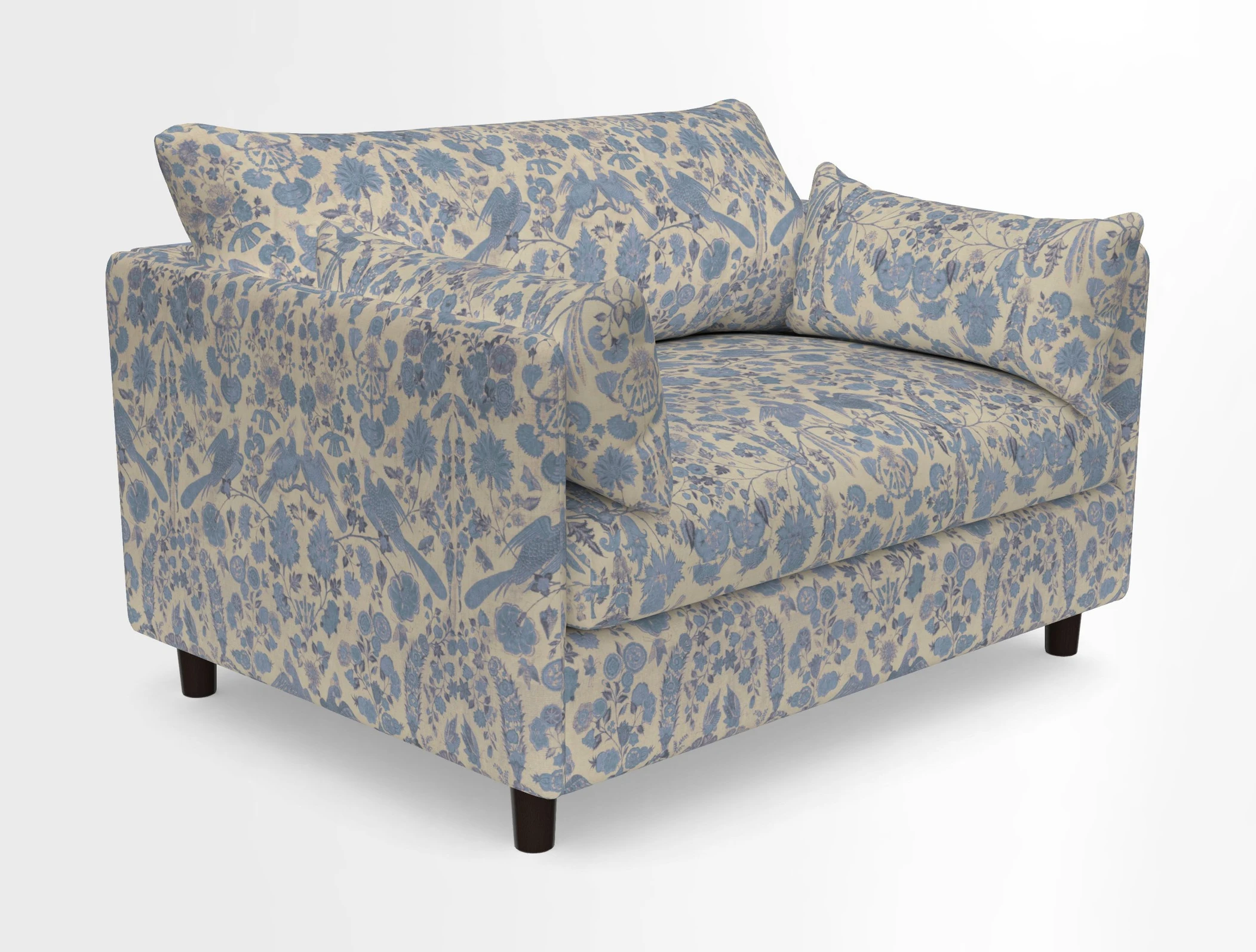 Madehurst Snuggler in Two Tone Plain Biscuit. Loose cover option available