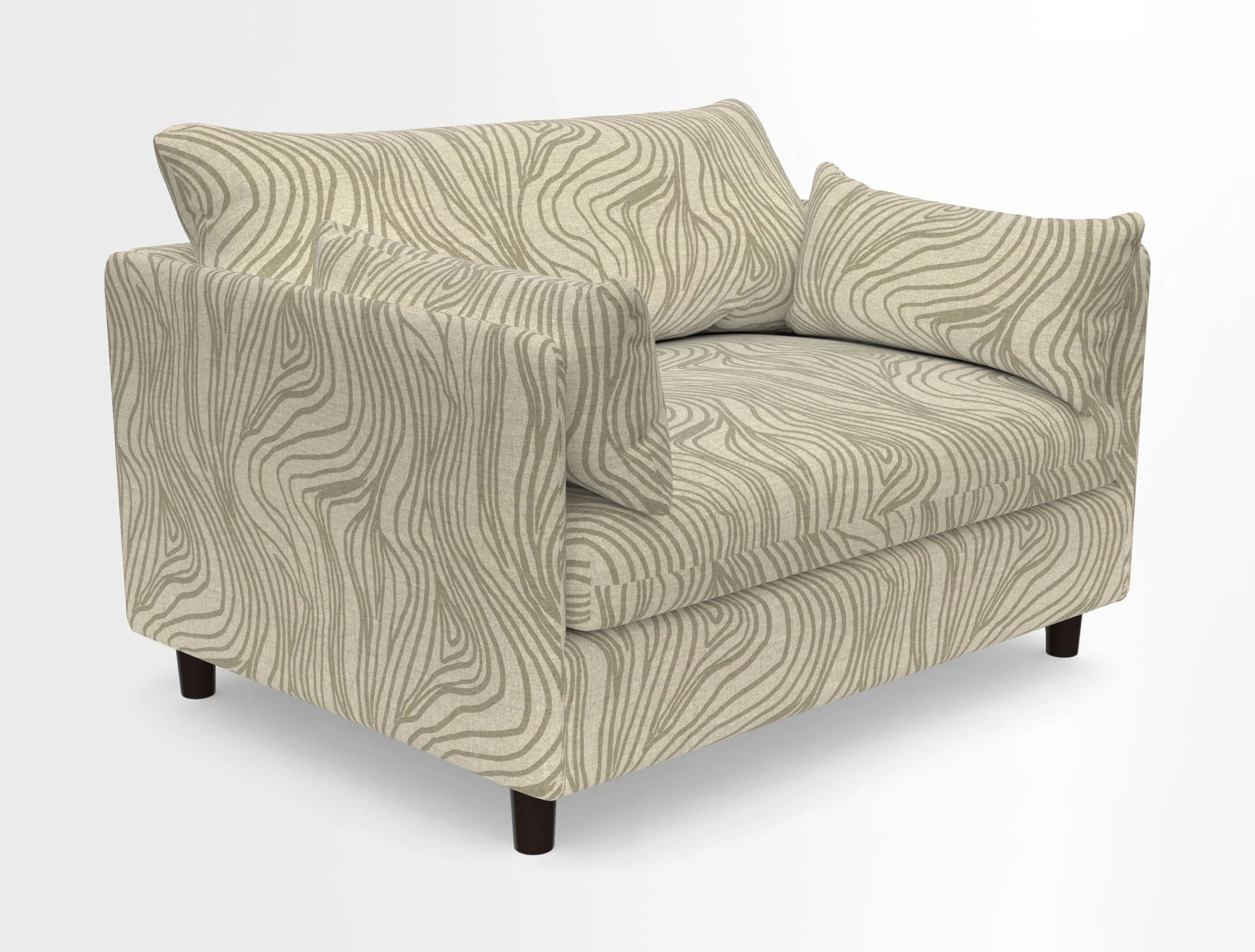 Madehurst Snuggler in Two Tone Plain Biscuit. Loose cover option available