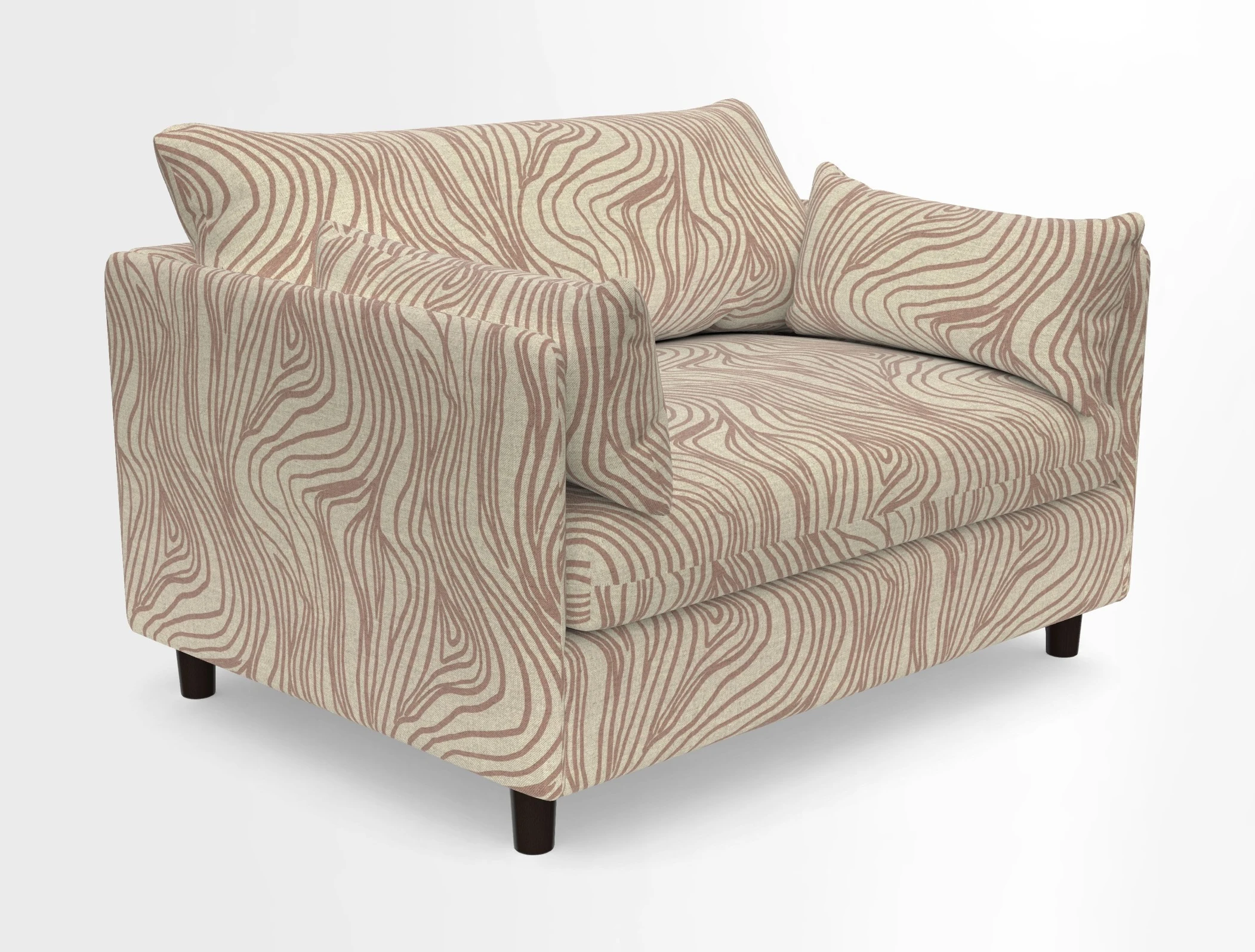 Madehurst Snuggler in Two Tone Plain Biscuit. Loose cover option available