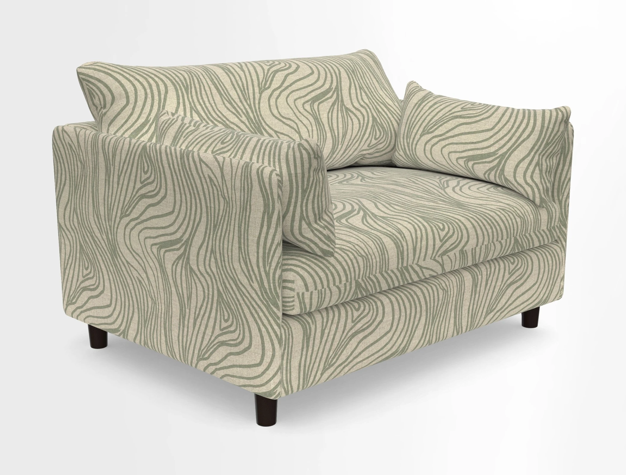 Madehurst Snuggler in Two Tone Plain Biscuit. Loose cover option available