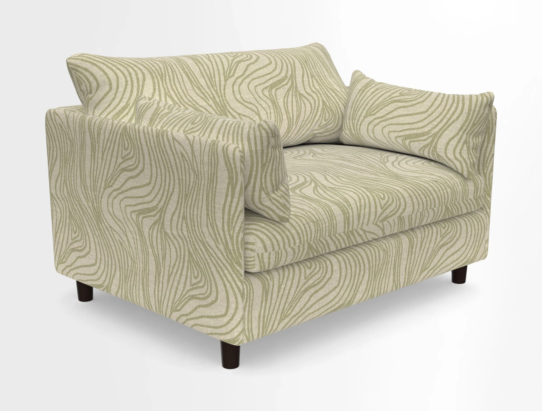 Madehurst Snuggler in Two Tone Plain Biscuit. Loose cover option available