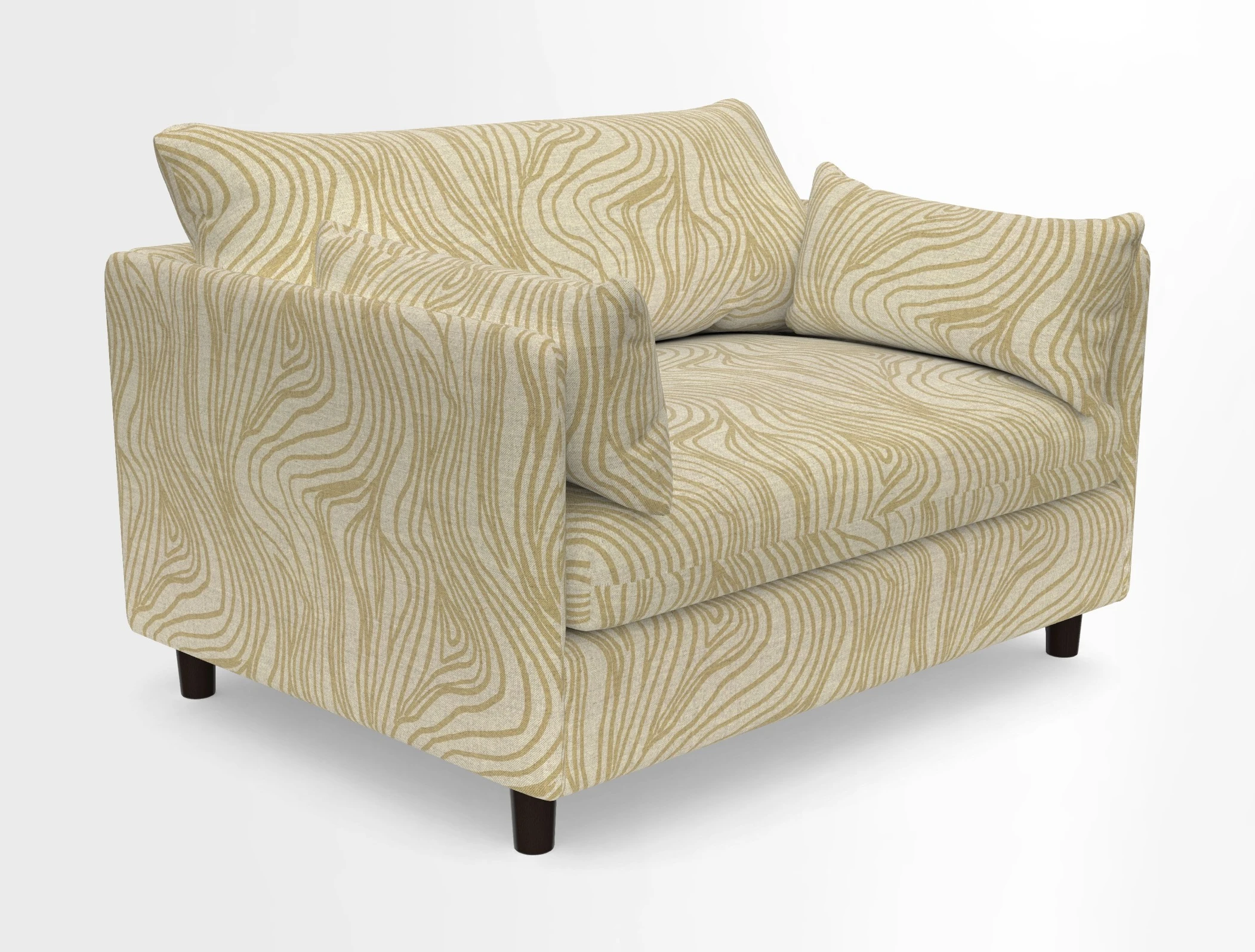 Madehurst Snuggler in Two Tone Plain Biscuit. Loose cover option available