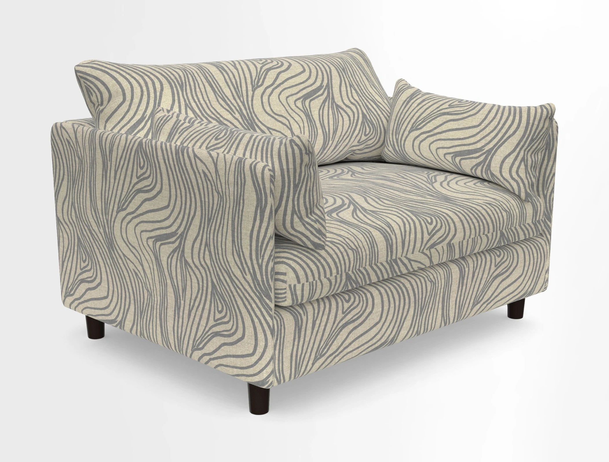 Madehurst Snuggler in Two Tone Plain Biscuit. Loose cover option available