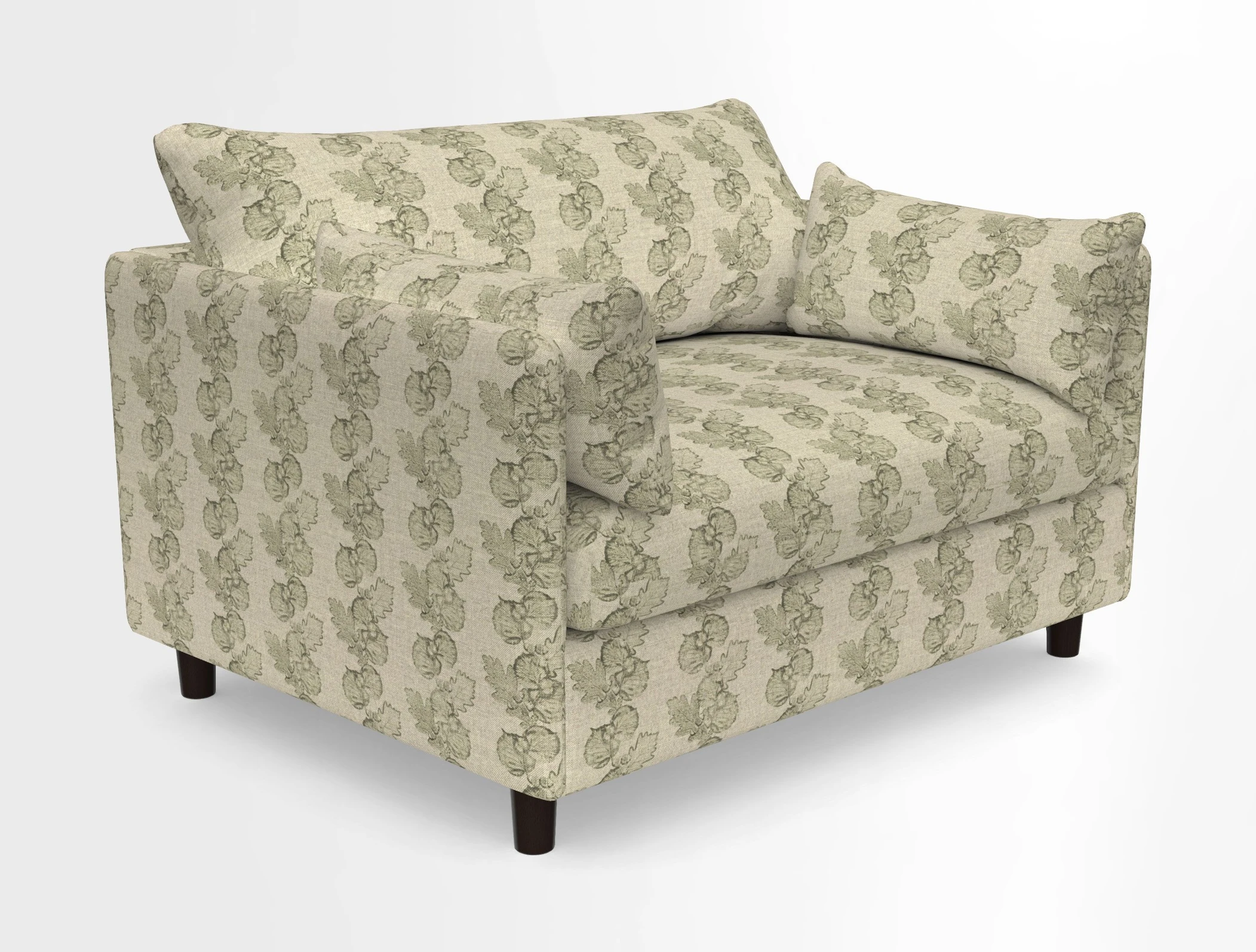 Madehurst Snuggler in Two Tone Plain Biscuit. Loose cover option available