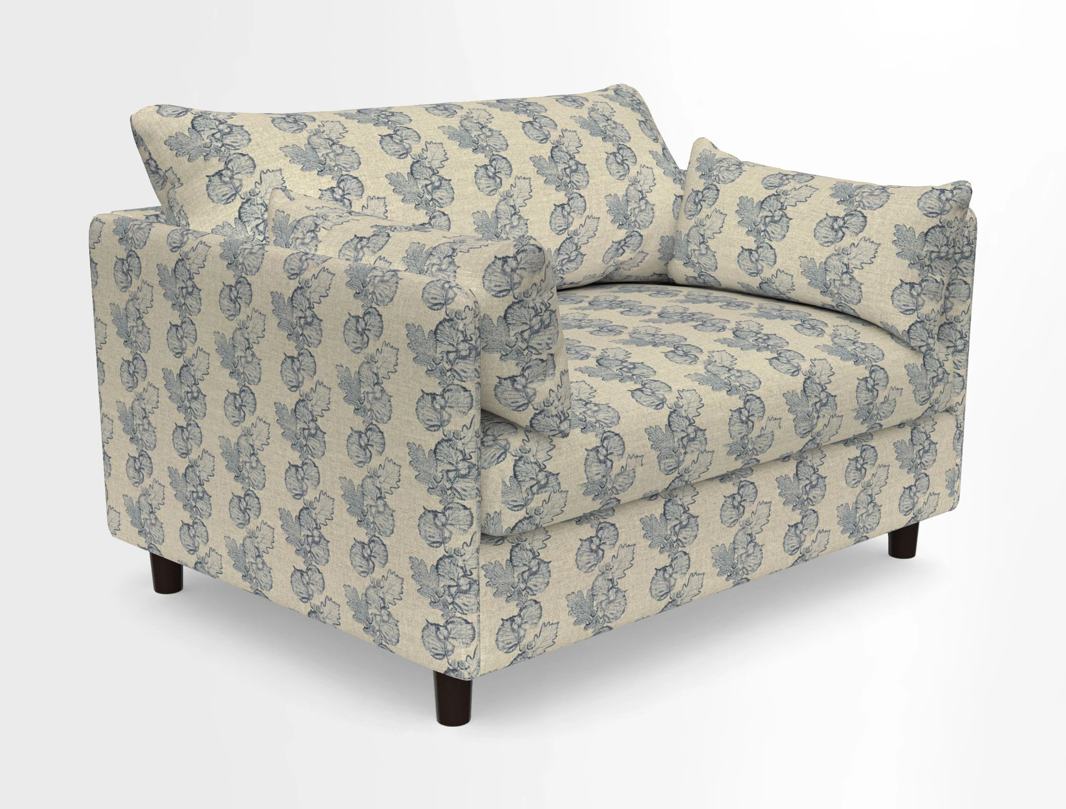 Madehurst Snuggler in Two Tone Plain Biscuit. Loose cover option available
