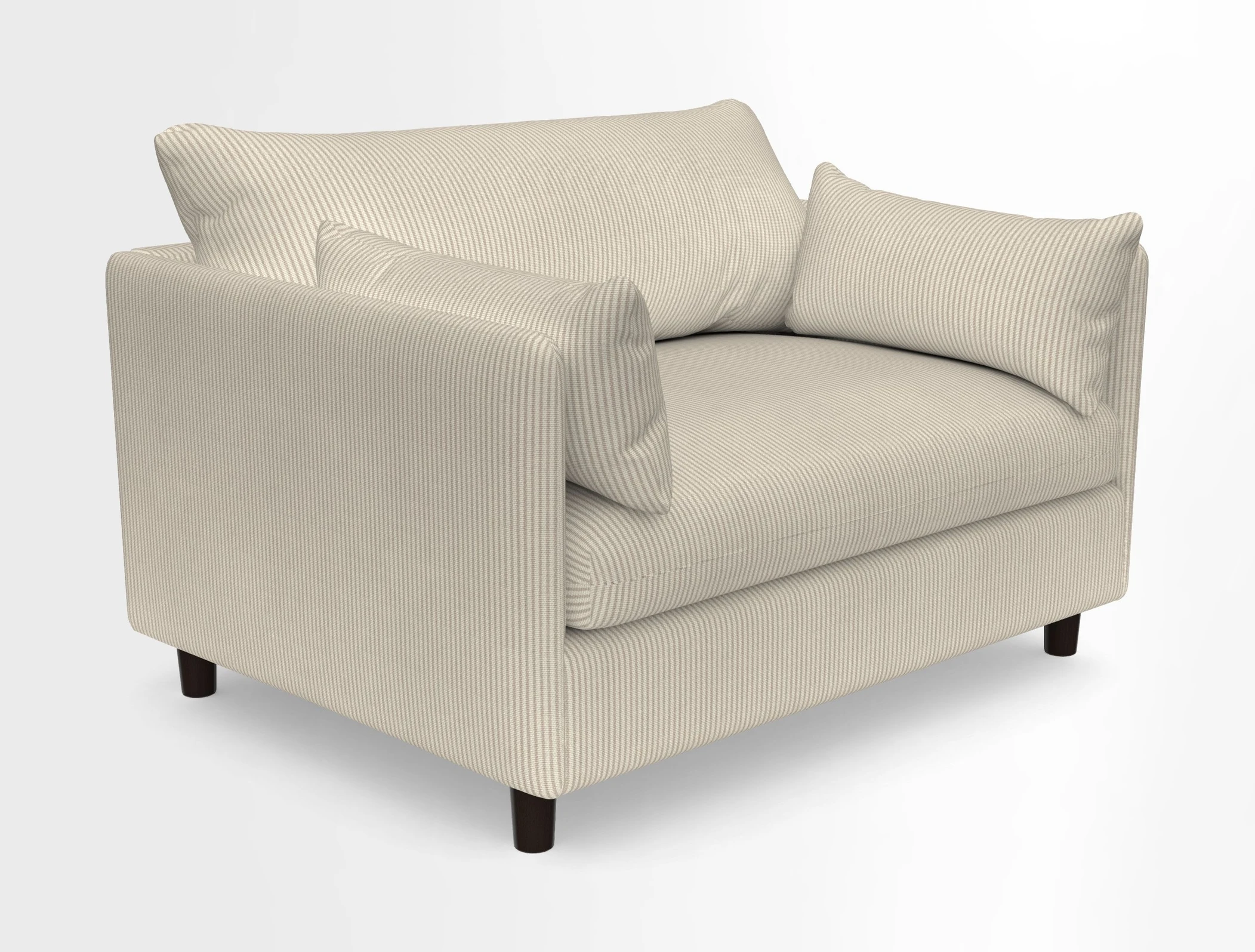 Madehurst Snuggler in Two Tone Plain Biscuit. Loose cover option available