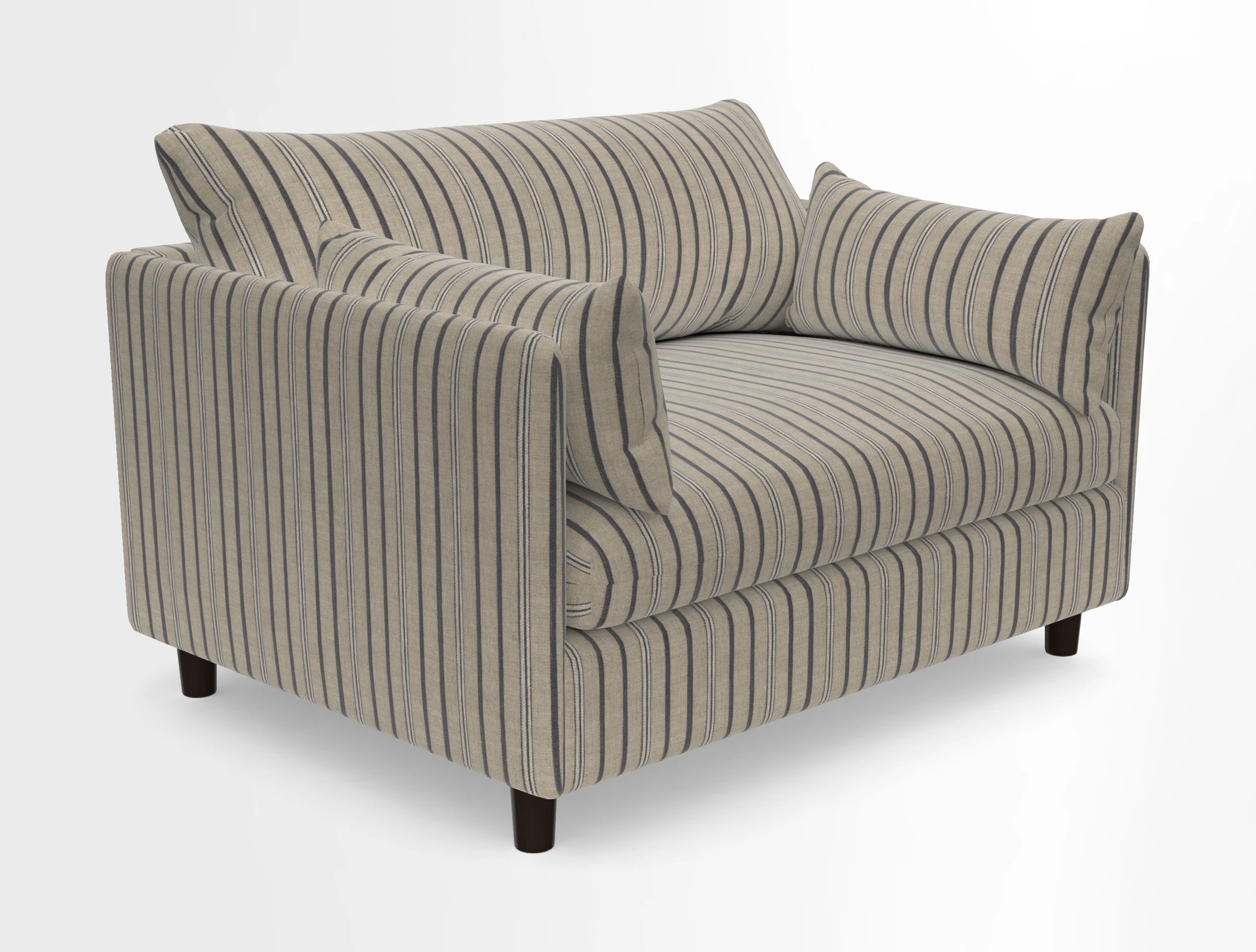 Madehurst Snuggler in Two Tone Plain Biscuit. Loose cover option available