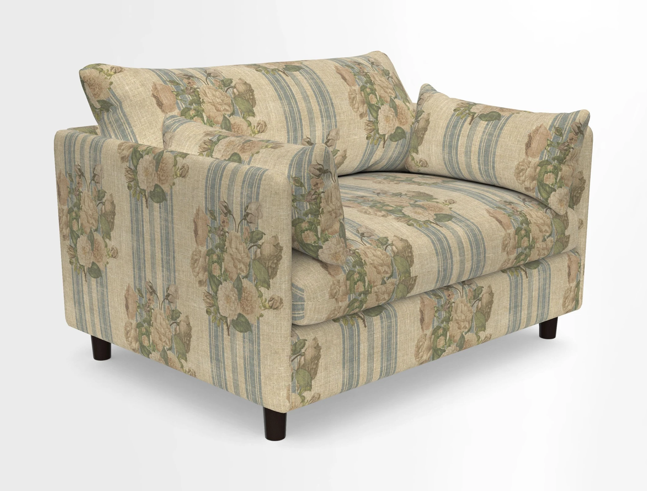 Madehurst Snuggler in Two Tone Plain Biscuit. Loose cover option available