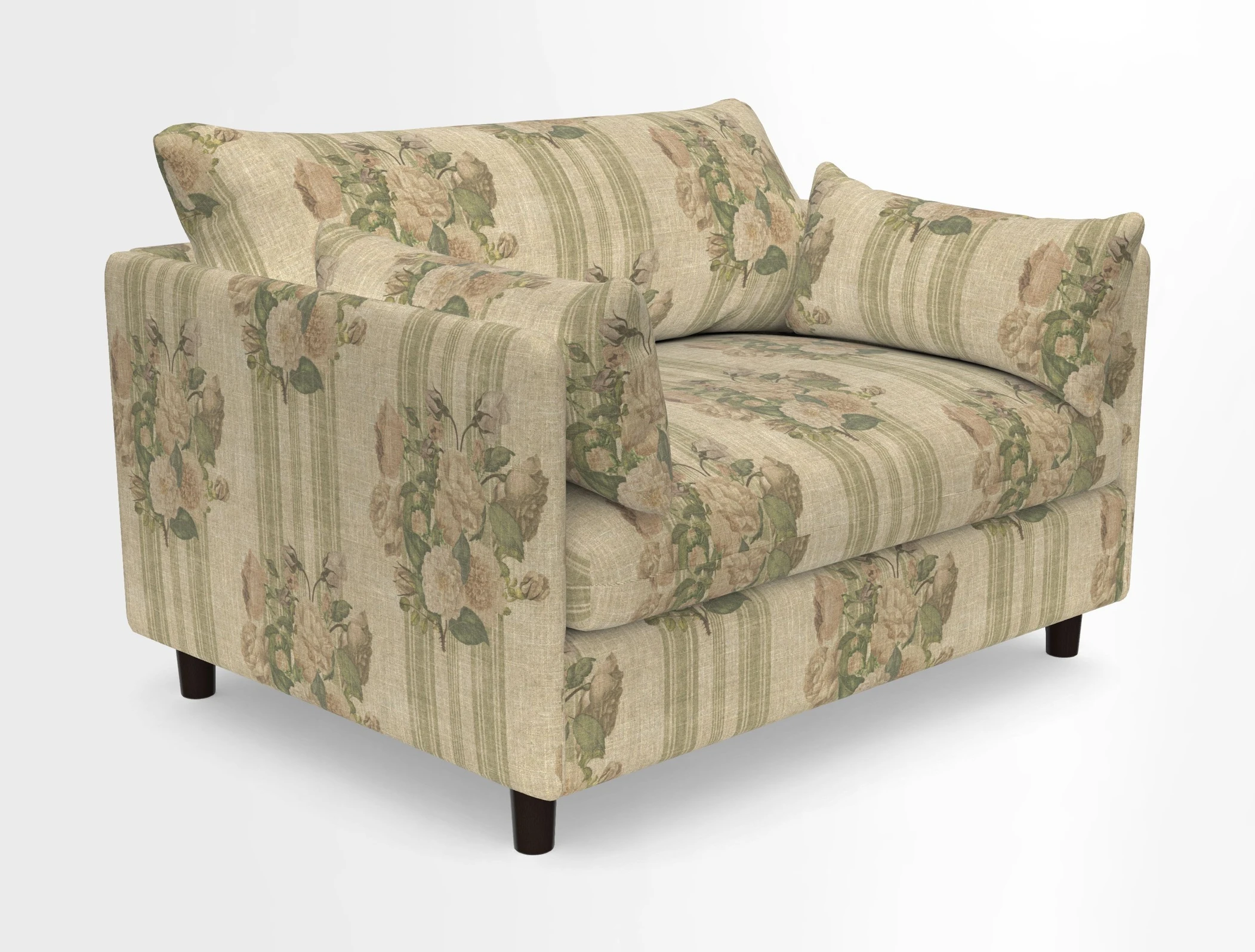 Madehurst Snuggler in Two Tone Plain Biscuit. Loose cover option available
