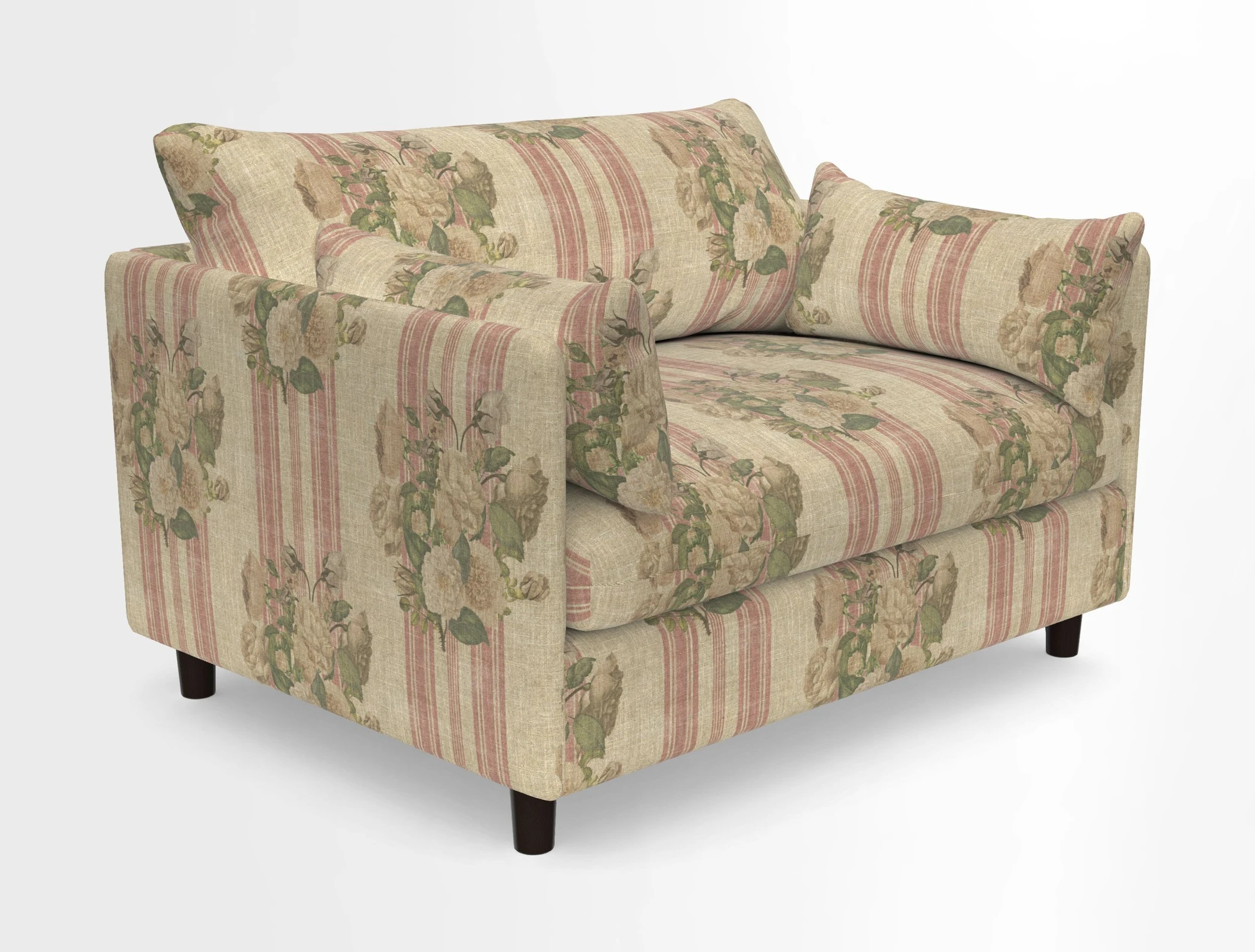 Madehurst Snuggler in Two Tone Plain Biscuit. Loose cover option available