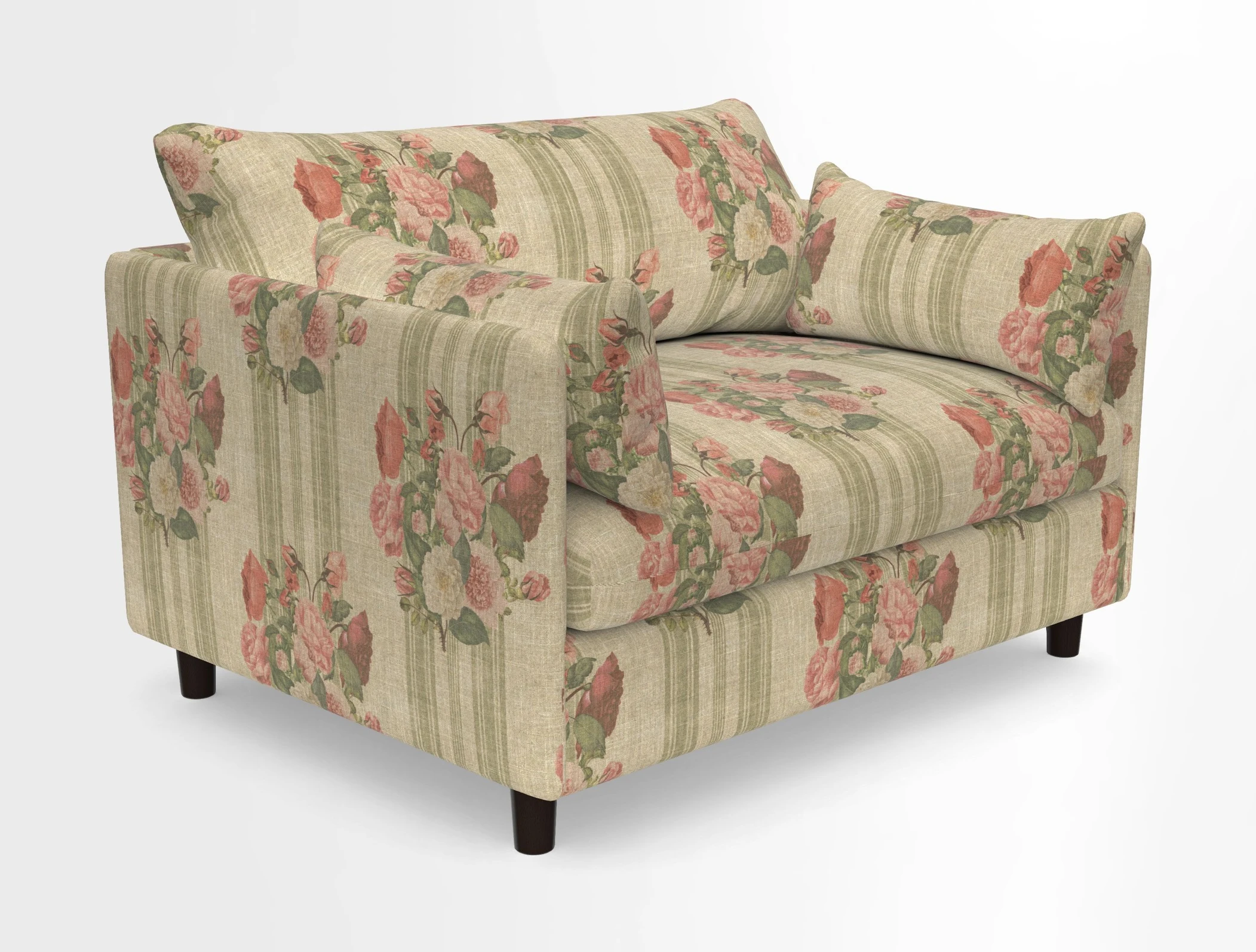 Madehurst Snuggler in Two Tone Plain Biscuit. Loose cover option available