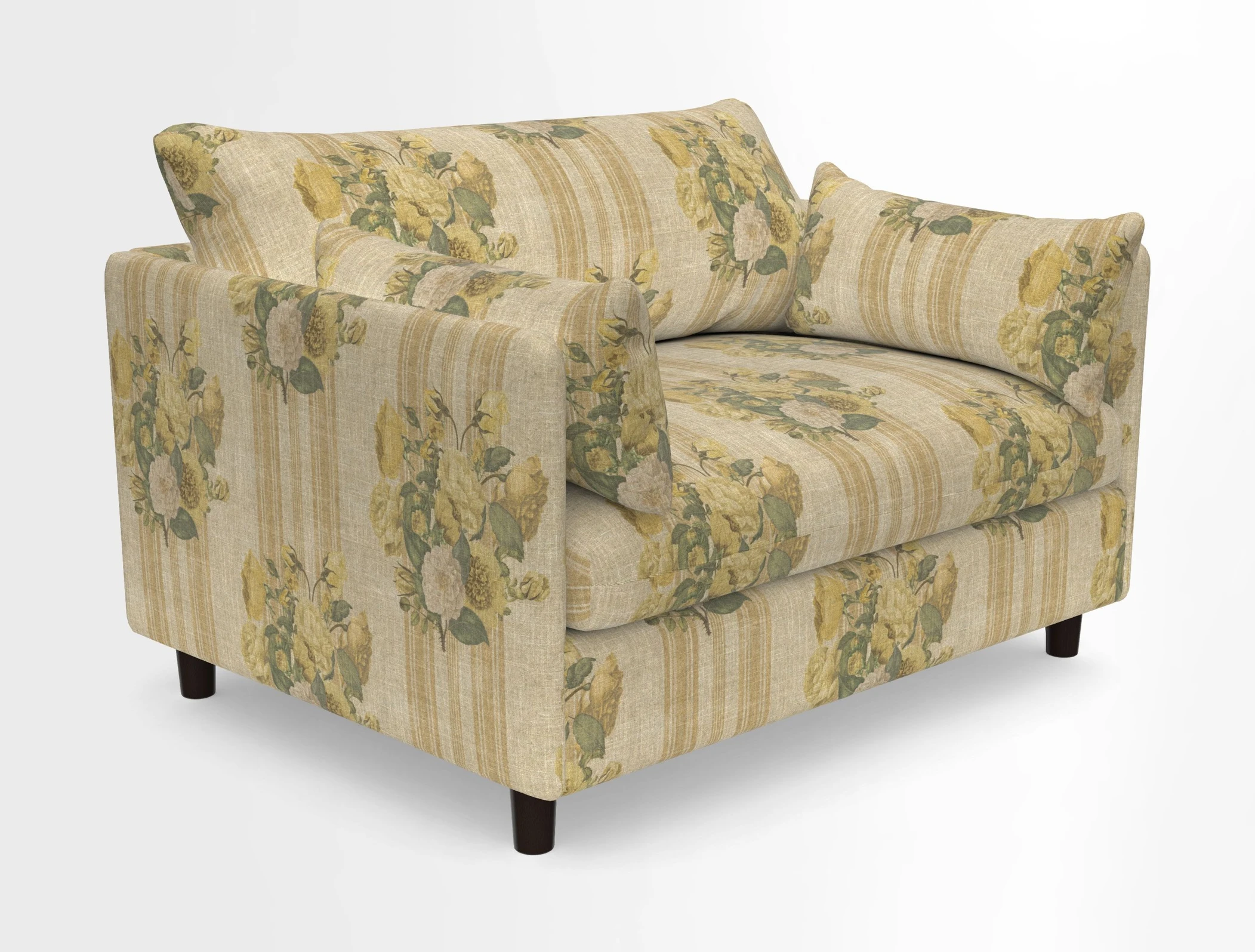 Madehurst Snuggler in Two Tone Plain Biscuit. Loose cover option available