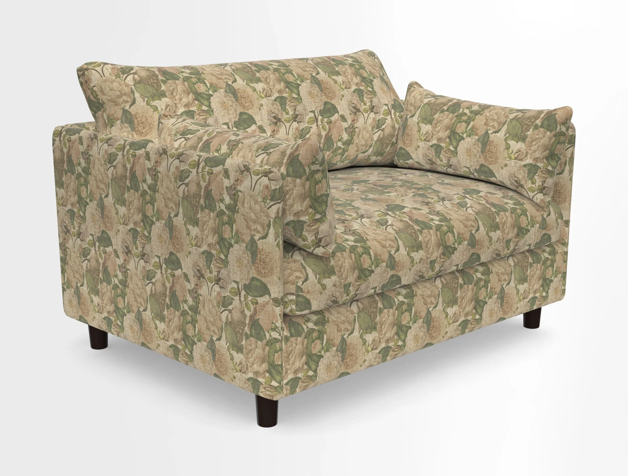 Madehurst Snuggler in Two Tone Plain Biscuit. Loose cover option available