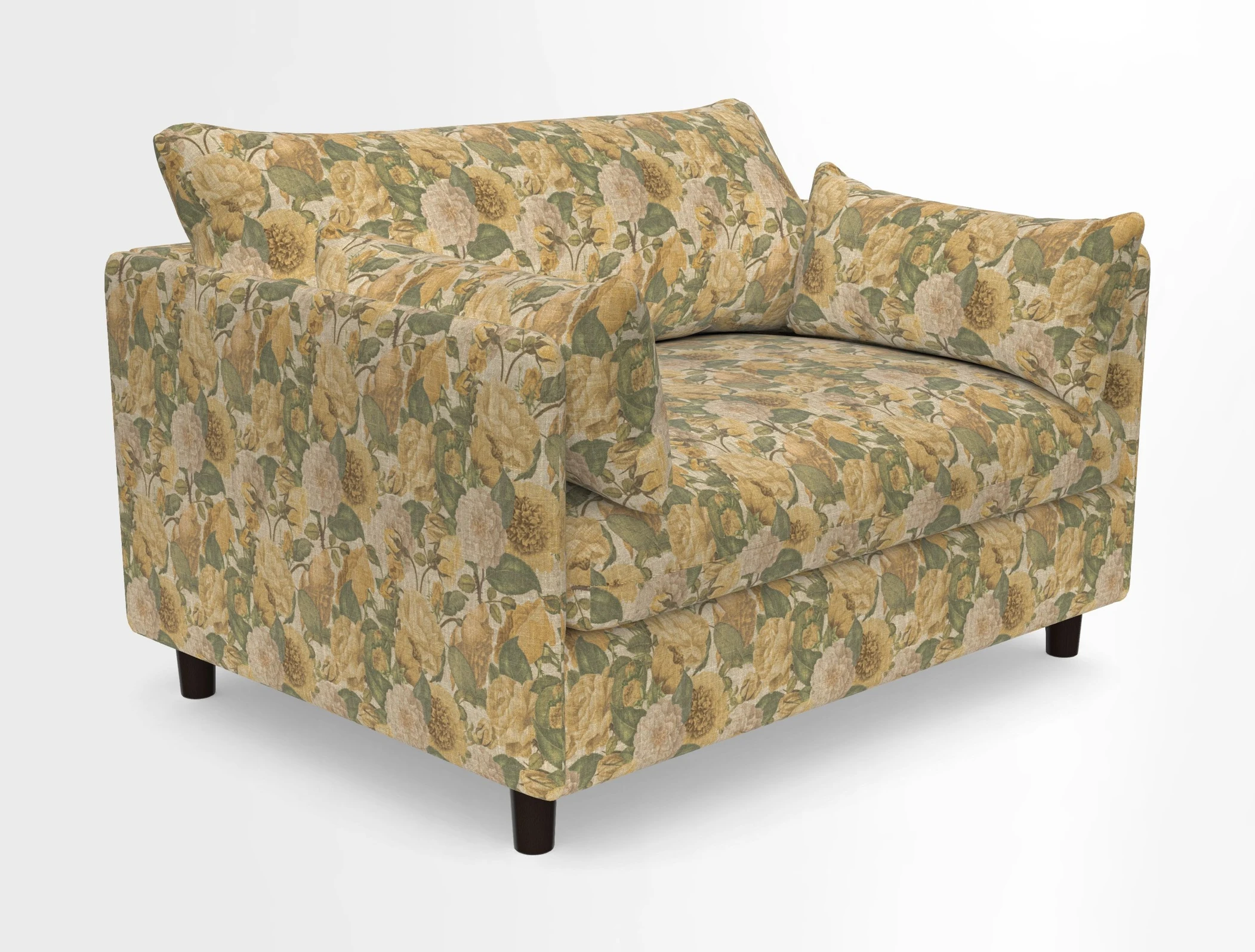 Madehurst Snuggler in Two Tone Plain Biscuit. Loose cover option available