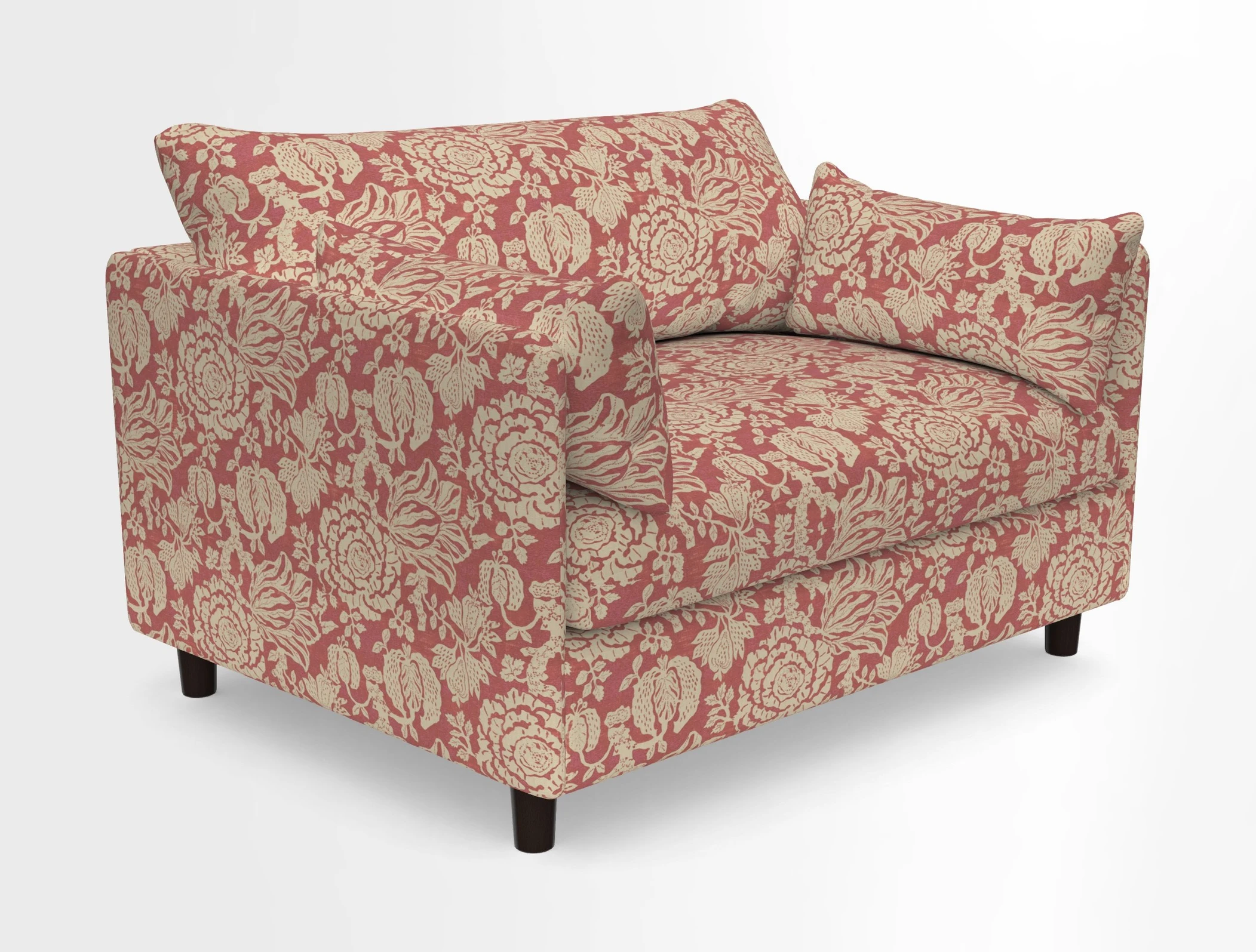 Madehurst Snuggler in Two Tone Plain Biscuit. Loose cover option available
