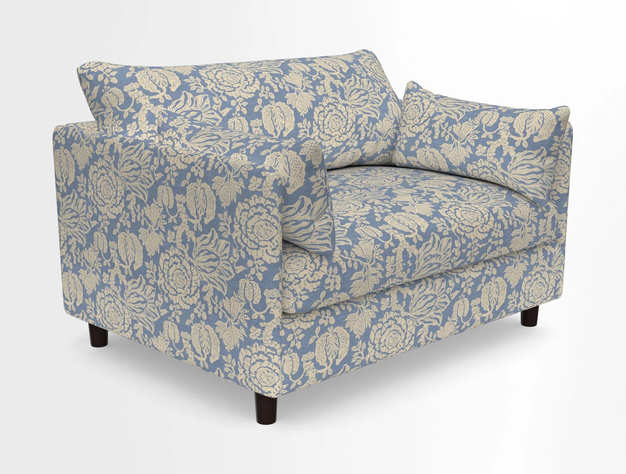 Madehurst Snuggler in Two Tone Plain Biscuit. Loose cover option available