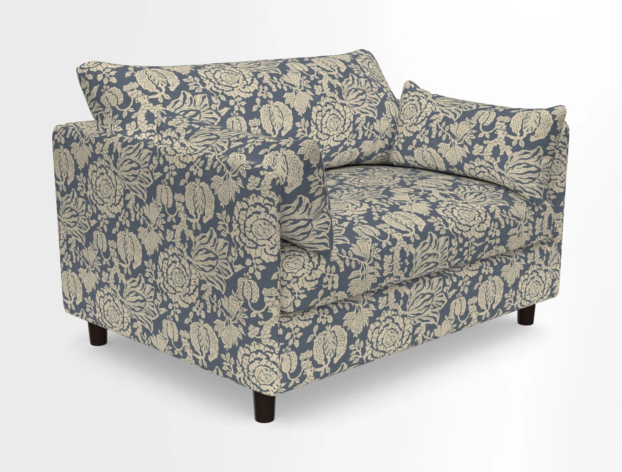 Madehurst Snuggler in Two Tone Plain Biscuit. Loose cover option available