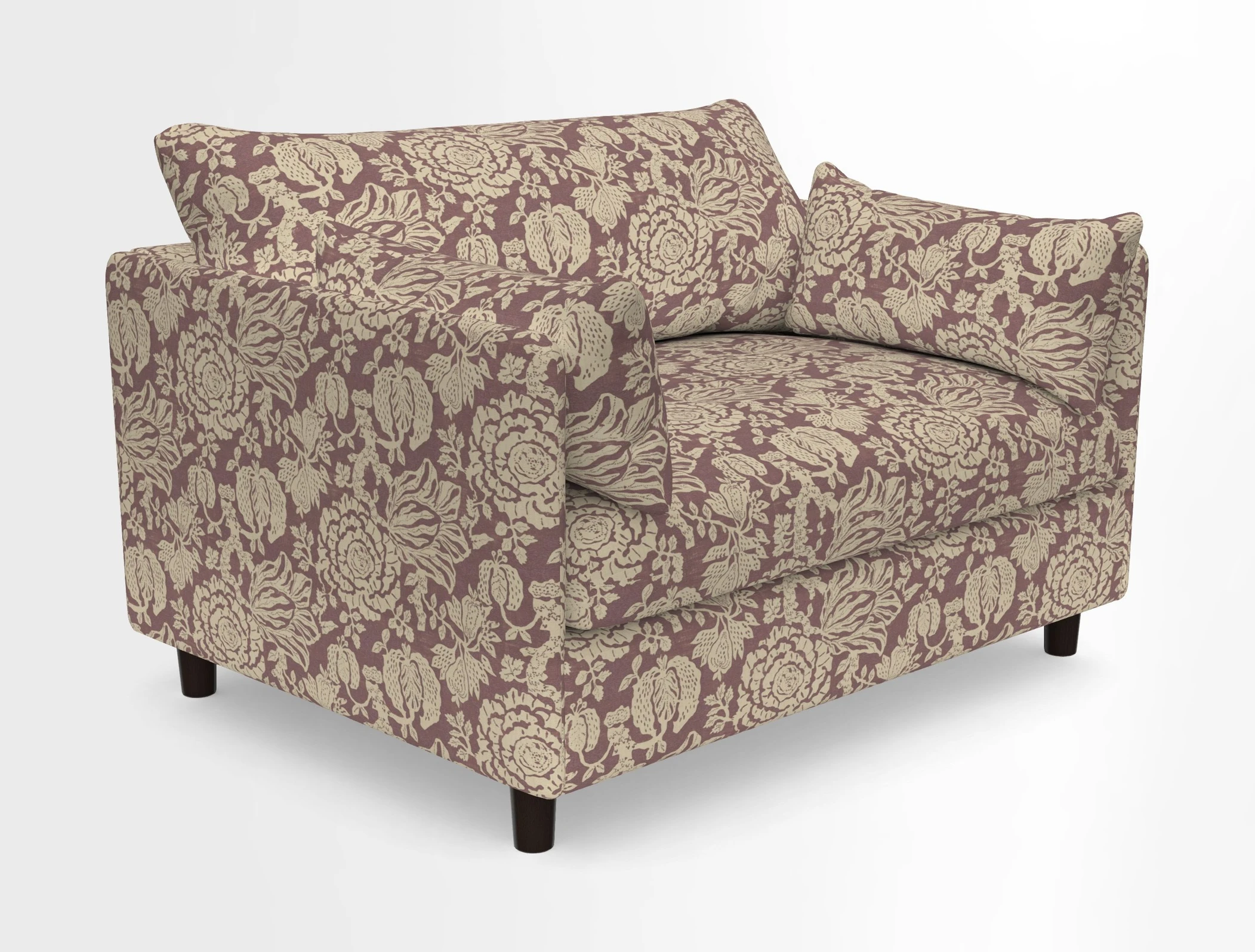 Madehurst Snuggler in Two Tone Plain Biscuit. Loose cover option available