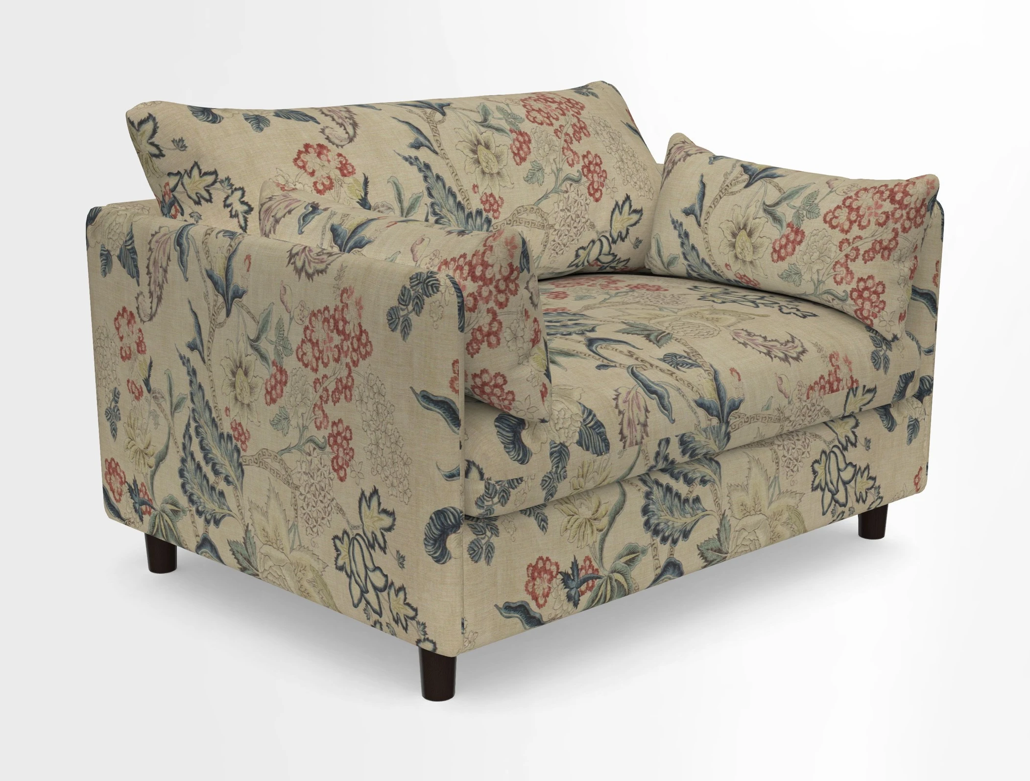 Madehurst Snuggler in Two Tone Plain Biscuit. Loose cover option available