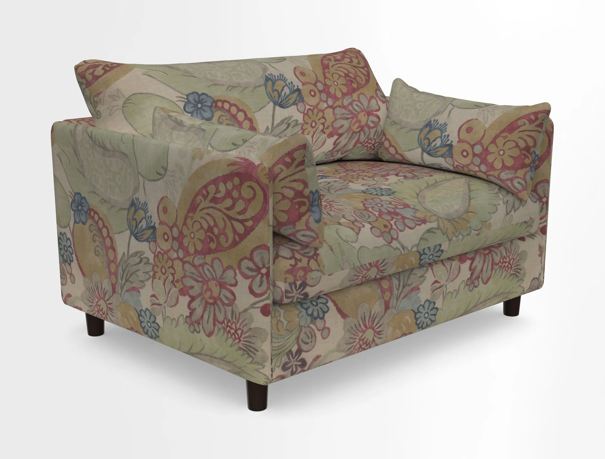 Madehurst Snuggler in Two Tone Plain Biscuit. Loose cover option available