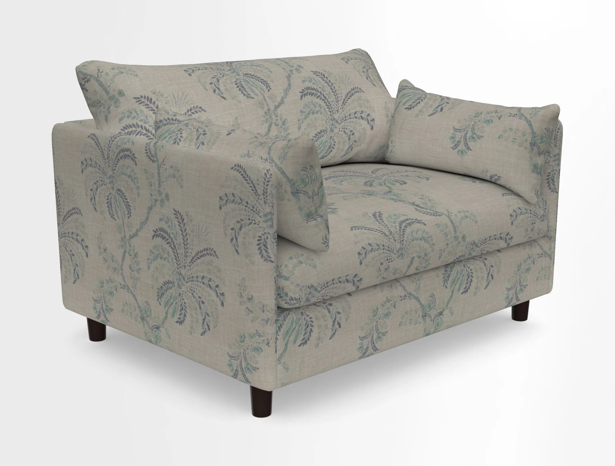 Madehurst Snuggler in Two Tone Plain Biscuit. Loose cover option available