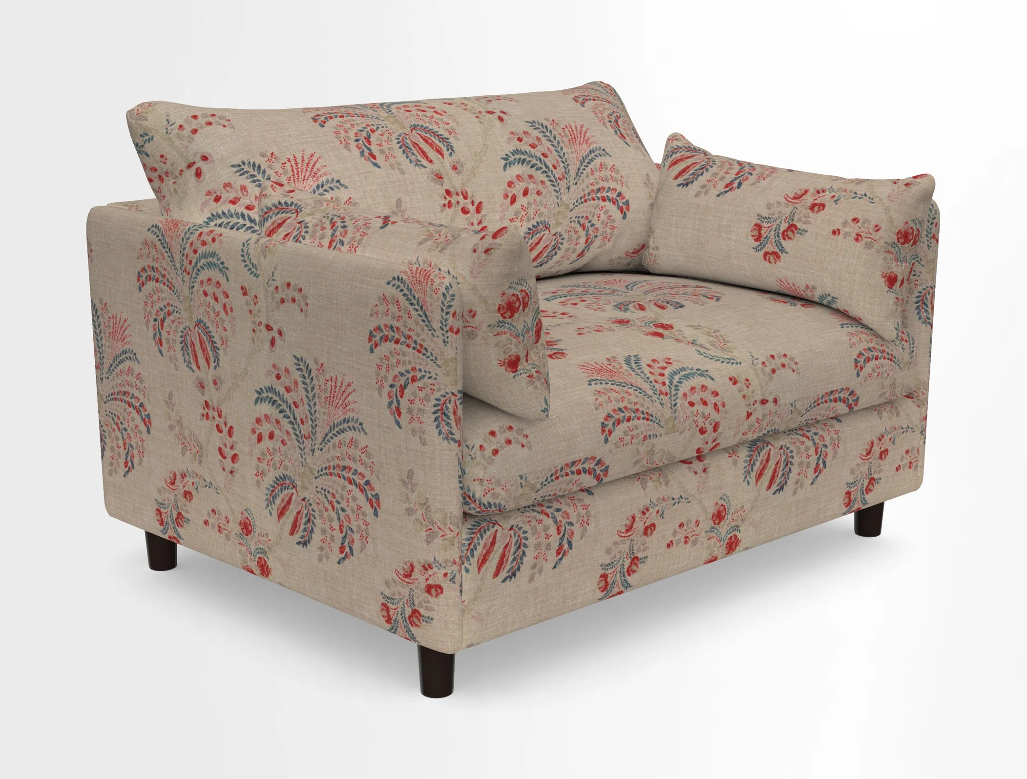 Madehurst Snuggler in Two Tone Plain Biscuit. Loose cover option available
