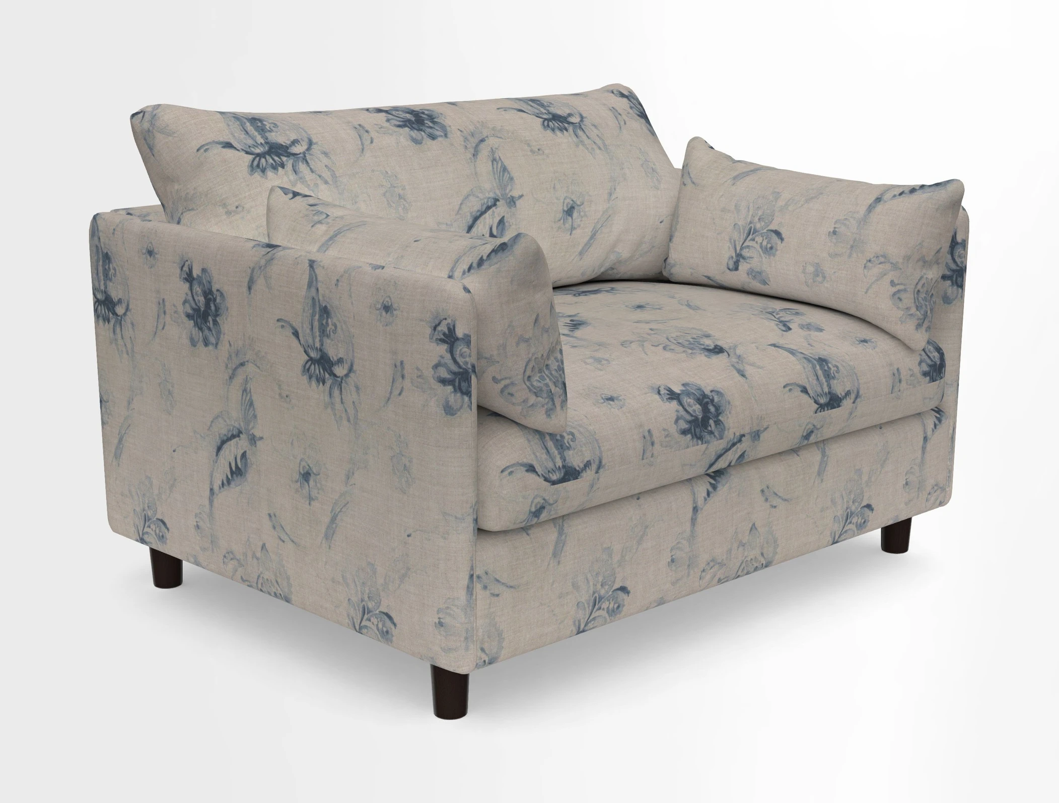 Madehurst Snuggler in Two Tone Plain Biscuit. Loose cover option available