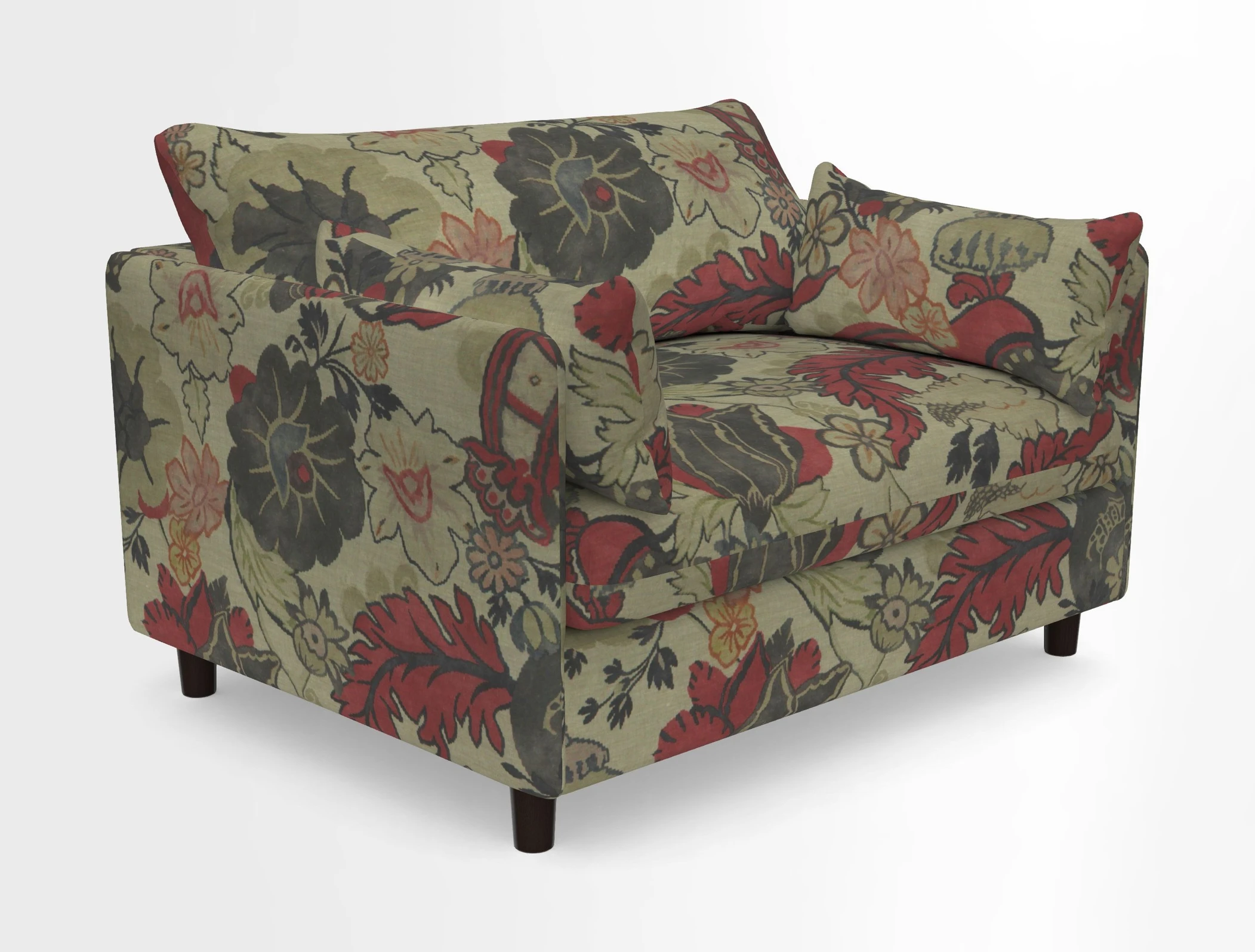 Madehurst Snuggler in Two Tone Plain Biscuit. Loose cover option available