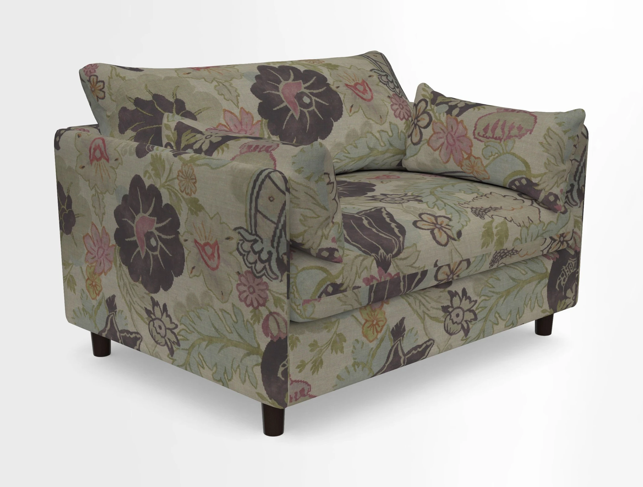 Madehurst Snuggler in Two Tone Plain Biscuit. Loose cover option available