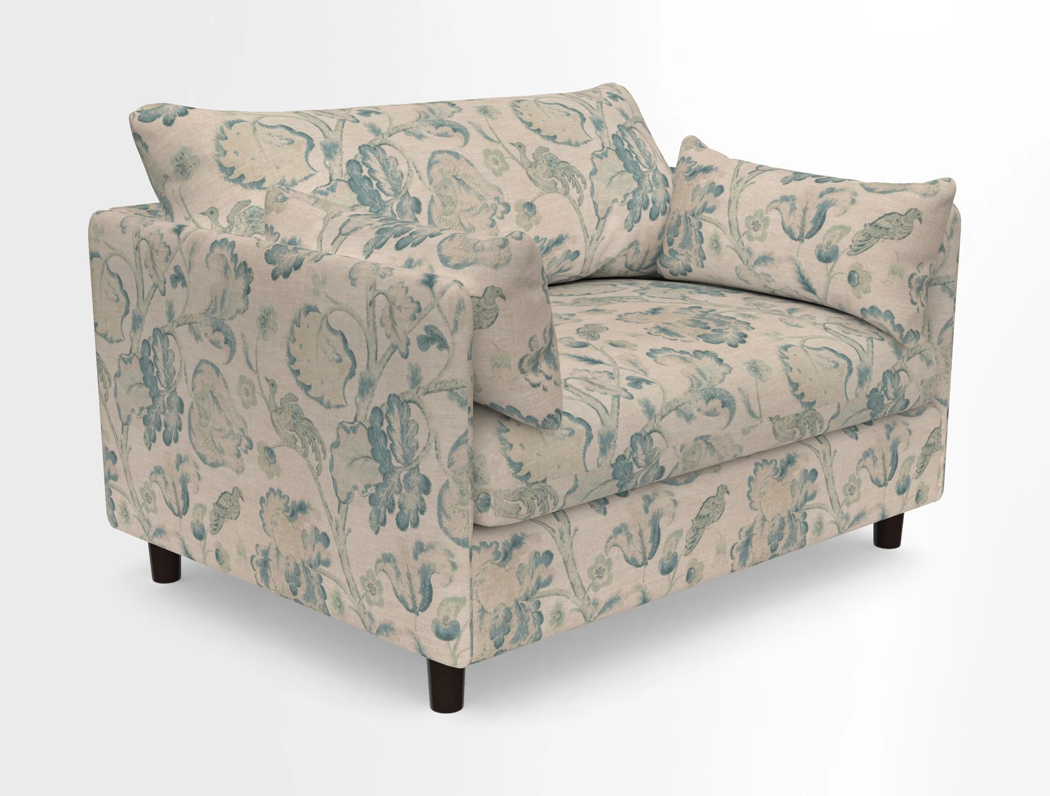 Madehurst Snuggler in Two Tone Plain Biscuit. Loose cover option available