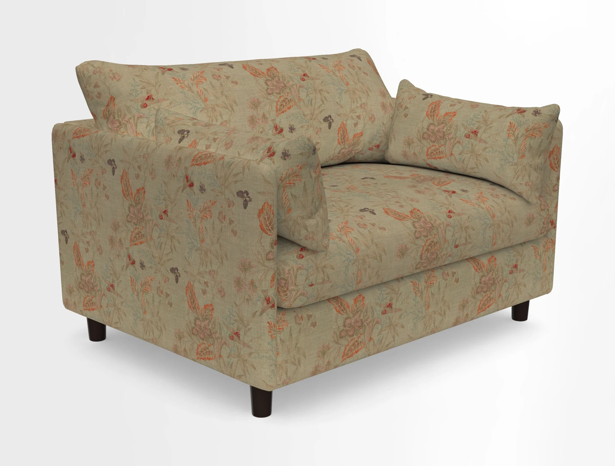 Madehurst Snuggler in Two Tone Plain Biscuit. Loose cover option available