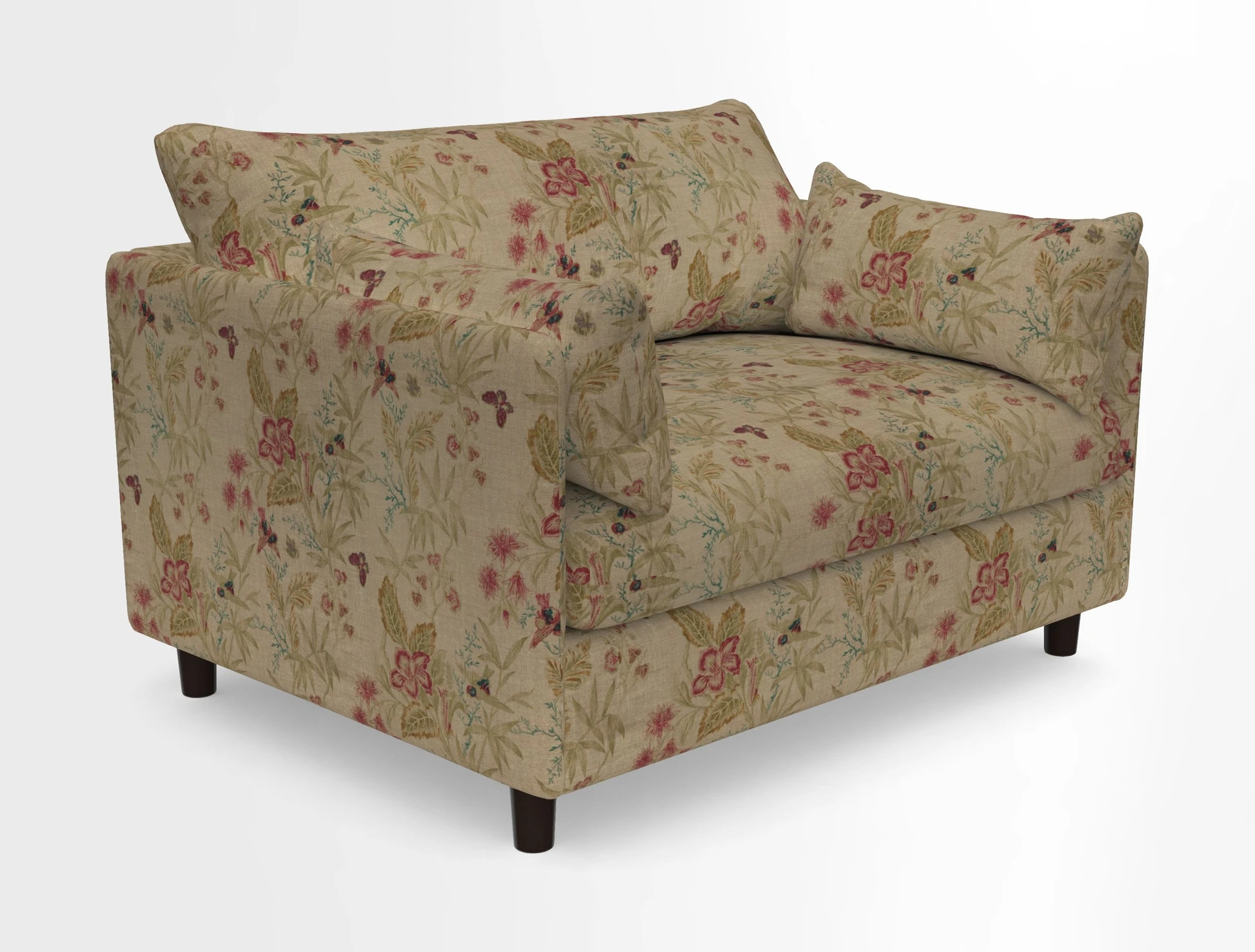 Madehurst Snuggler in Two Tone Plain Biscuit. Loose cover option available