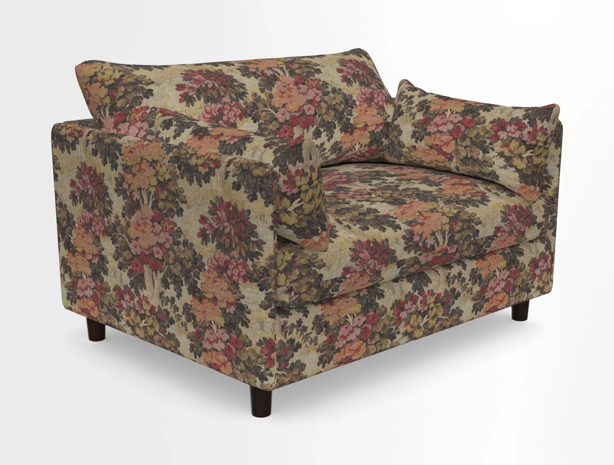 Madehurst Snuggler in Two Tone Plain Biscuit. Loose cover option available