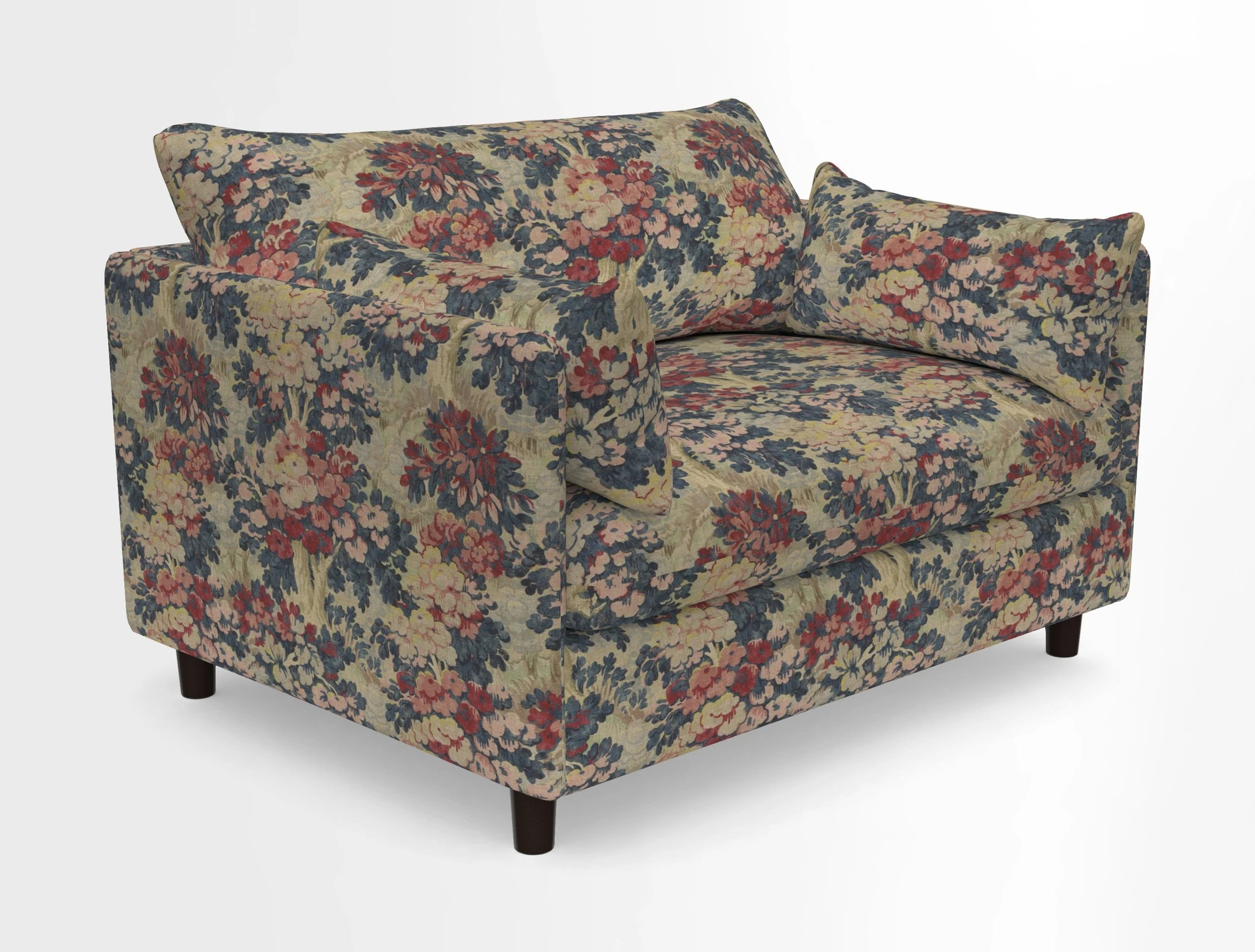 Madehurst Snuggler in Two Tone Plain Biscuit. Loose cover option available