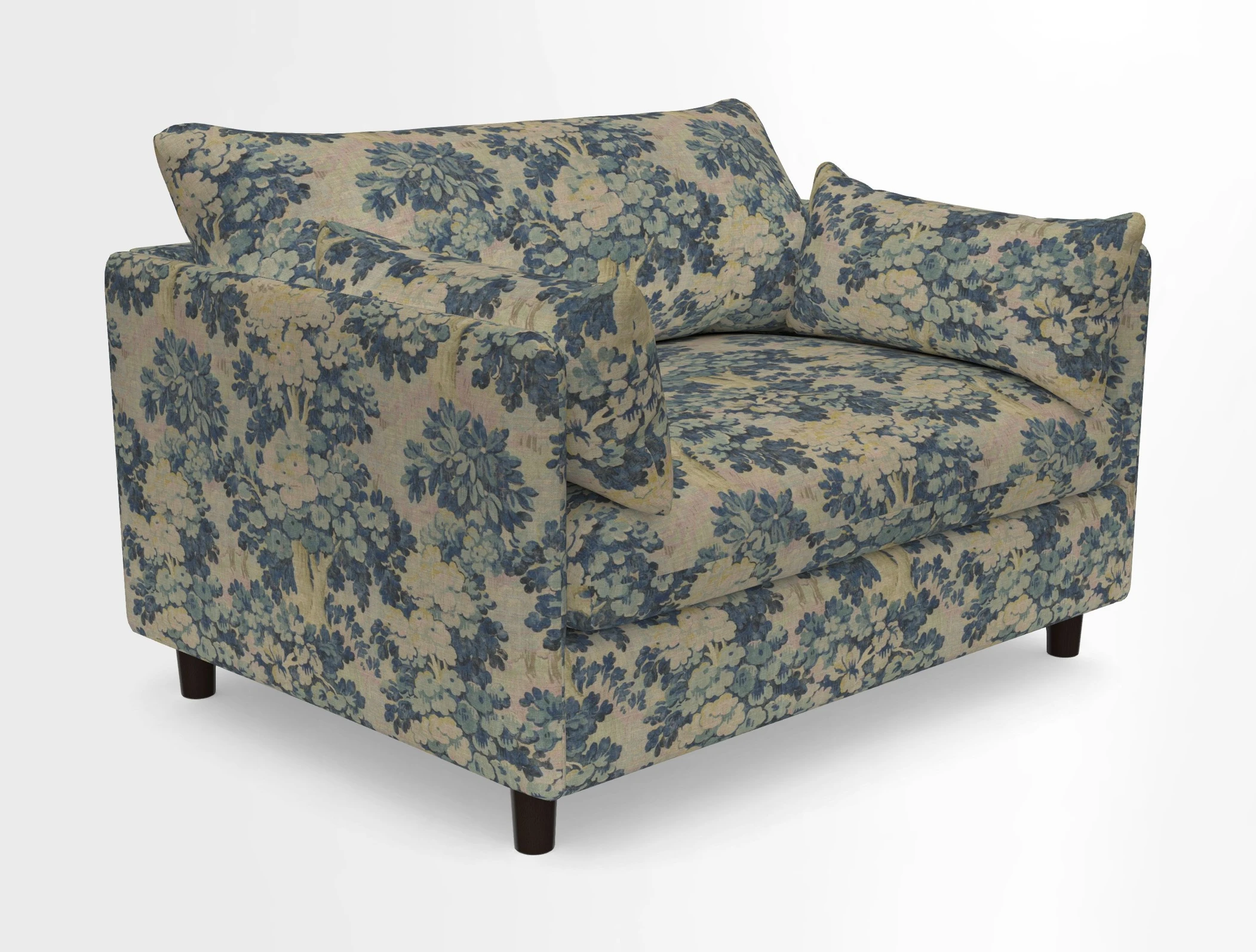 Madehurst Snuggler in Two Tone Plain Biscuit. Loose cover option available