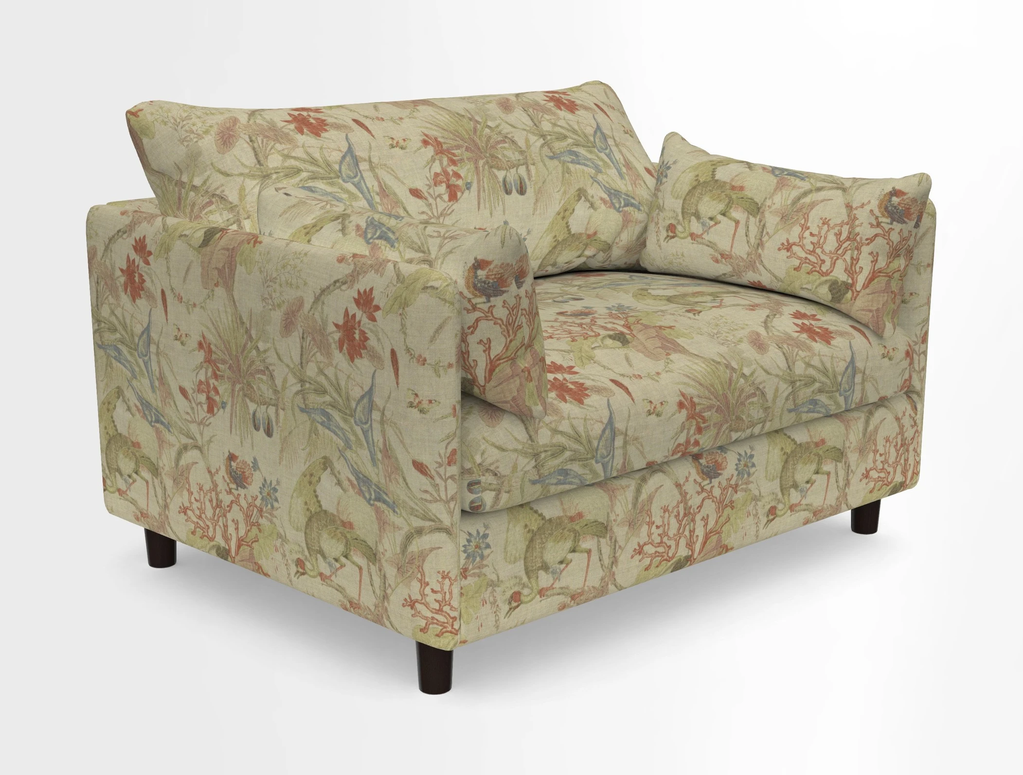 Madehurst Snuggler in Two Tone Plain Biscuit. Loose cover option available