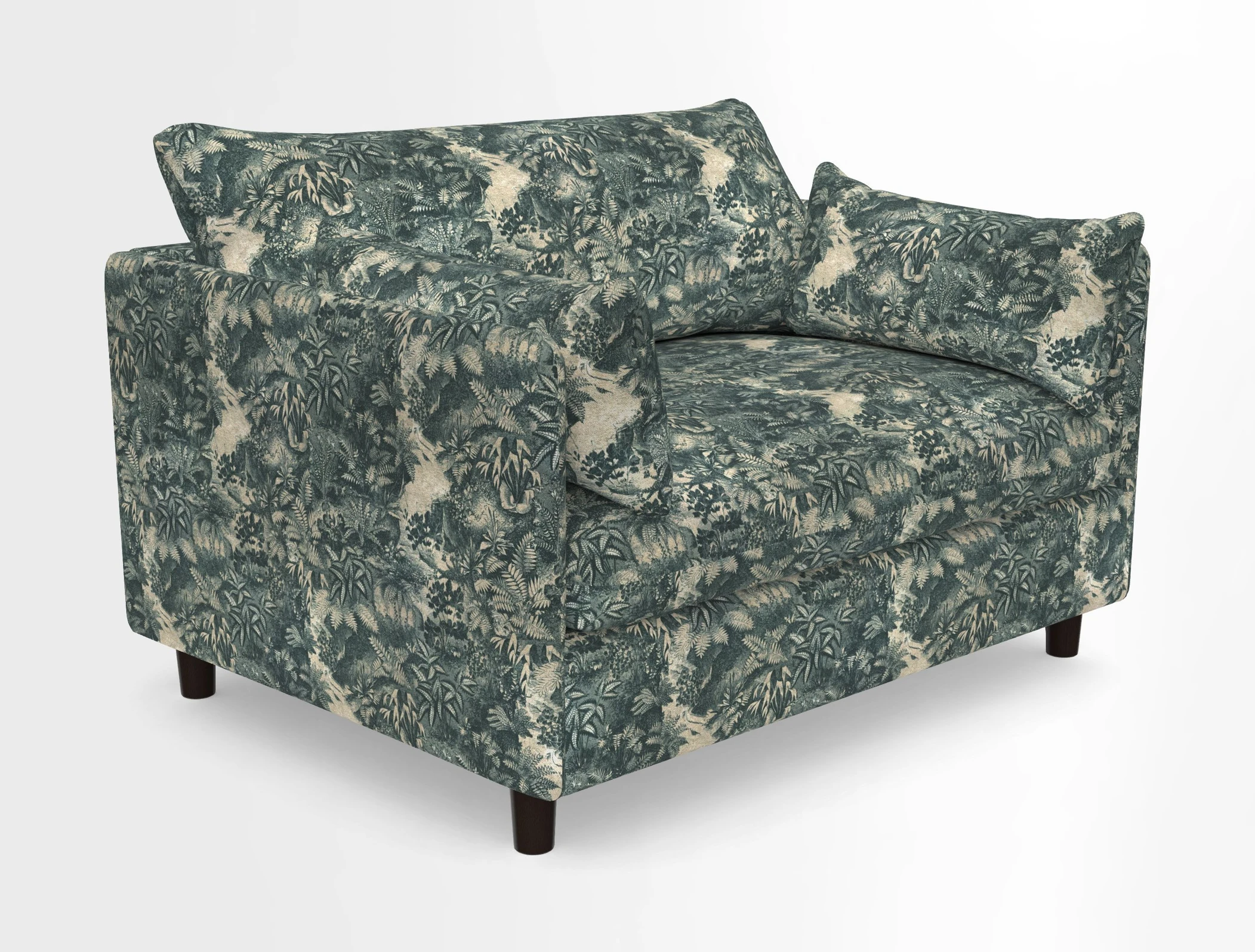 Madehurst Snuggler in Two Tone Plain Biscuit. Loose cover option available