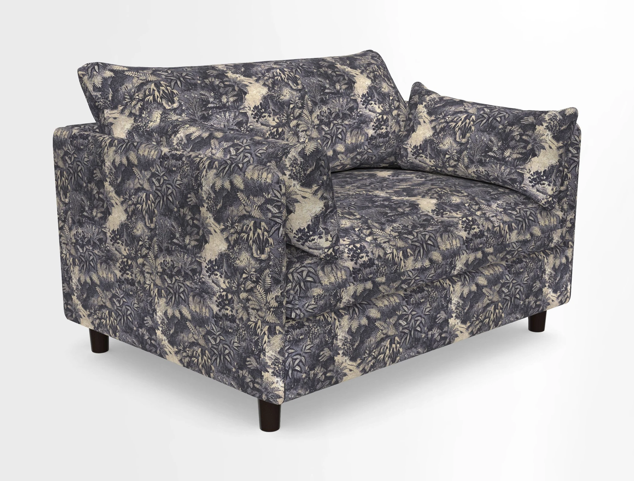 Madehurst Snuggler in Two Tone Plain Biscuit. Loose cover option available
