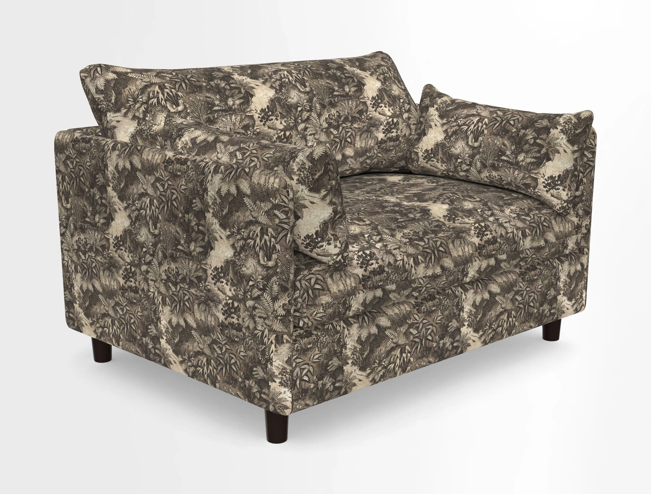 Madehurst Snuggler in Two Tone Plain Biscuit. Loose cover option available