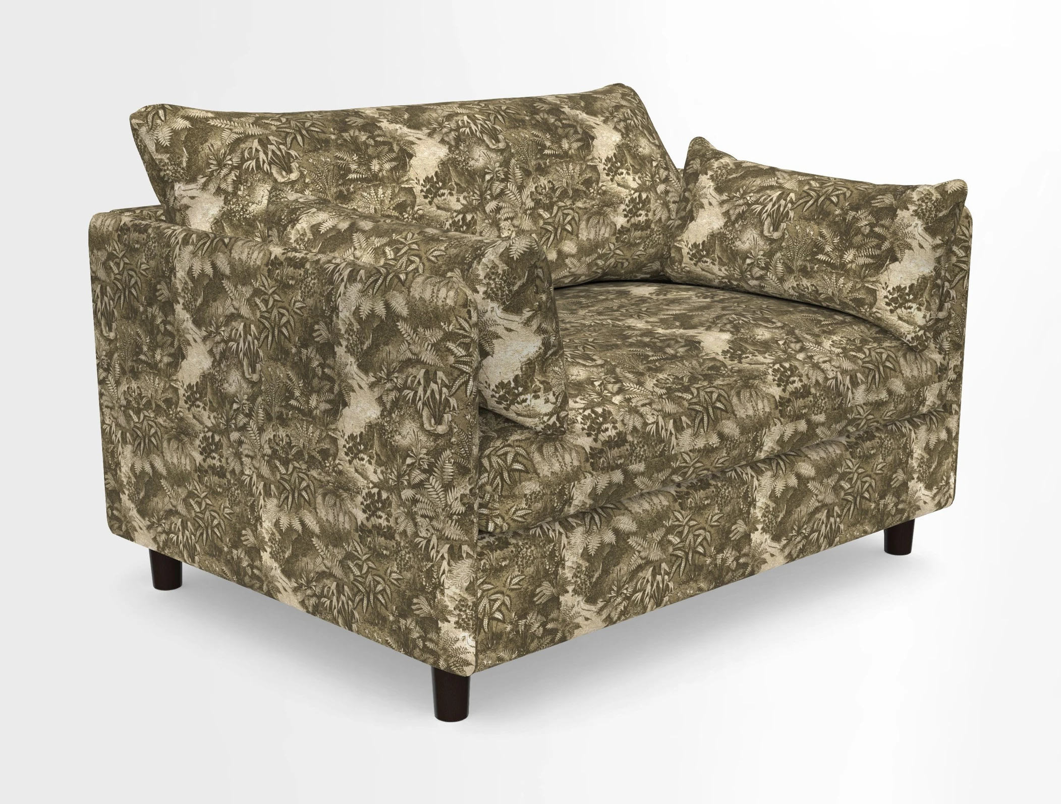 Madehurst Snuggler in Two Tone Plain Biscuit. Loose cover option available