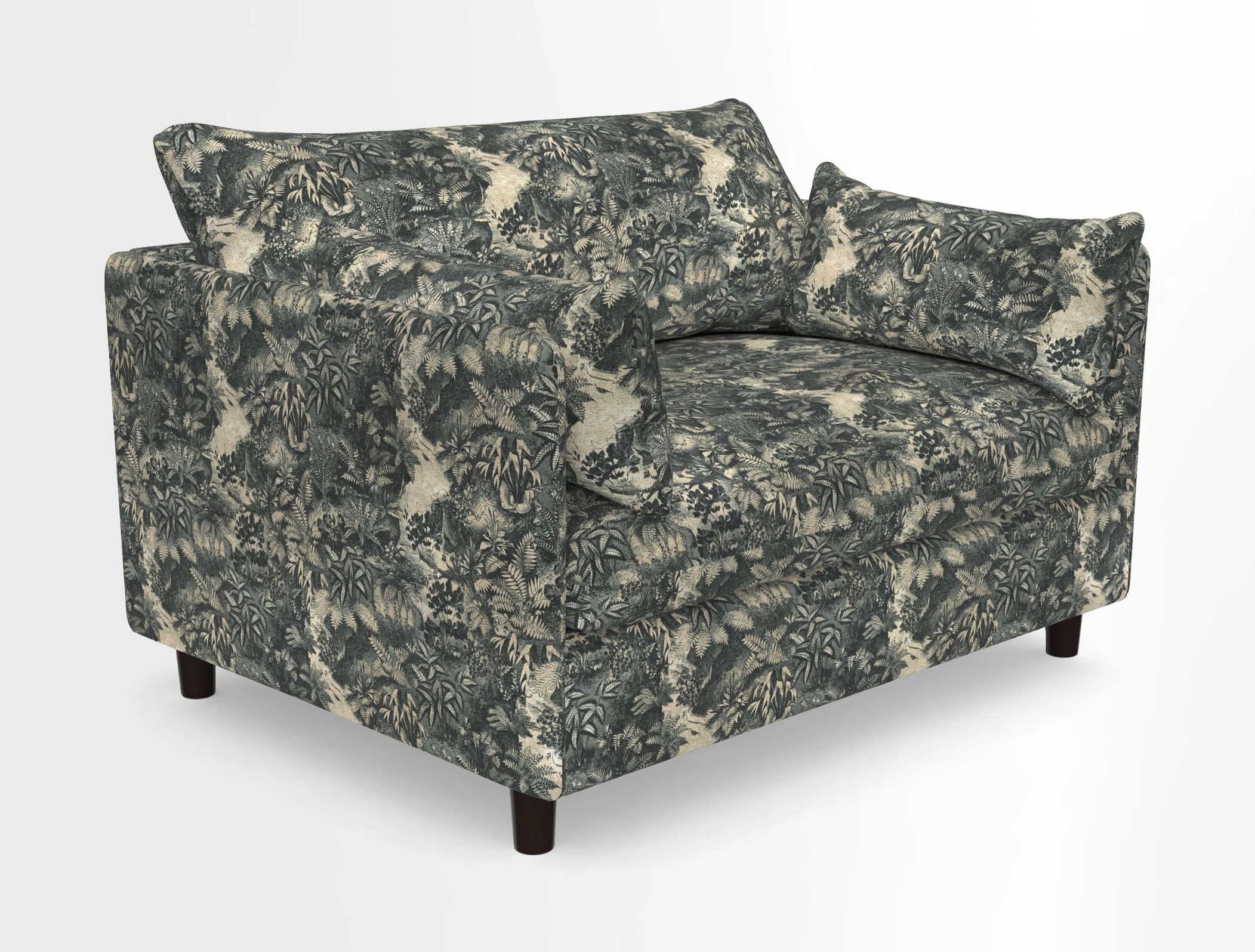 Madehurst Snuggler in Two Tone Plain Biscuit. Loose cover option available